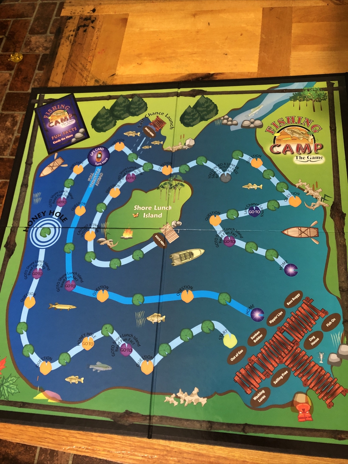 FISHING CAMP THE GAME 100% Complete 2011 4 Levels 2-8 Players Age 4 to Adult