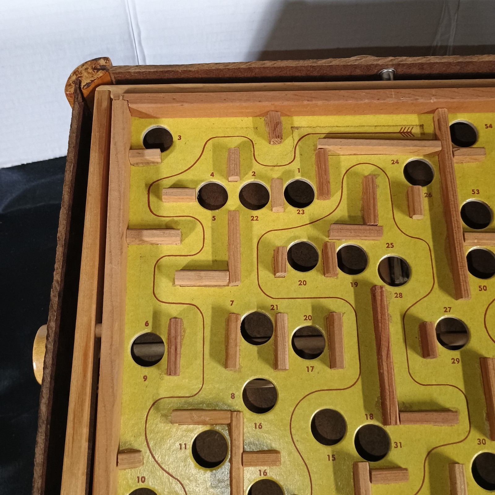 Wooden Tilt Game Marble Labyrinth Maze Original Box