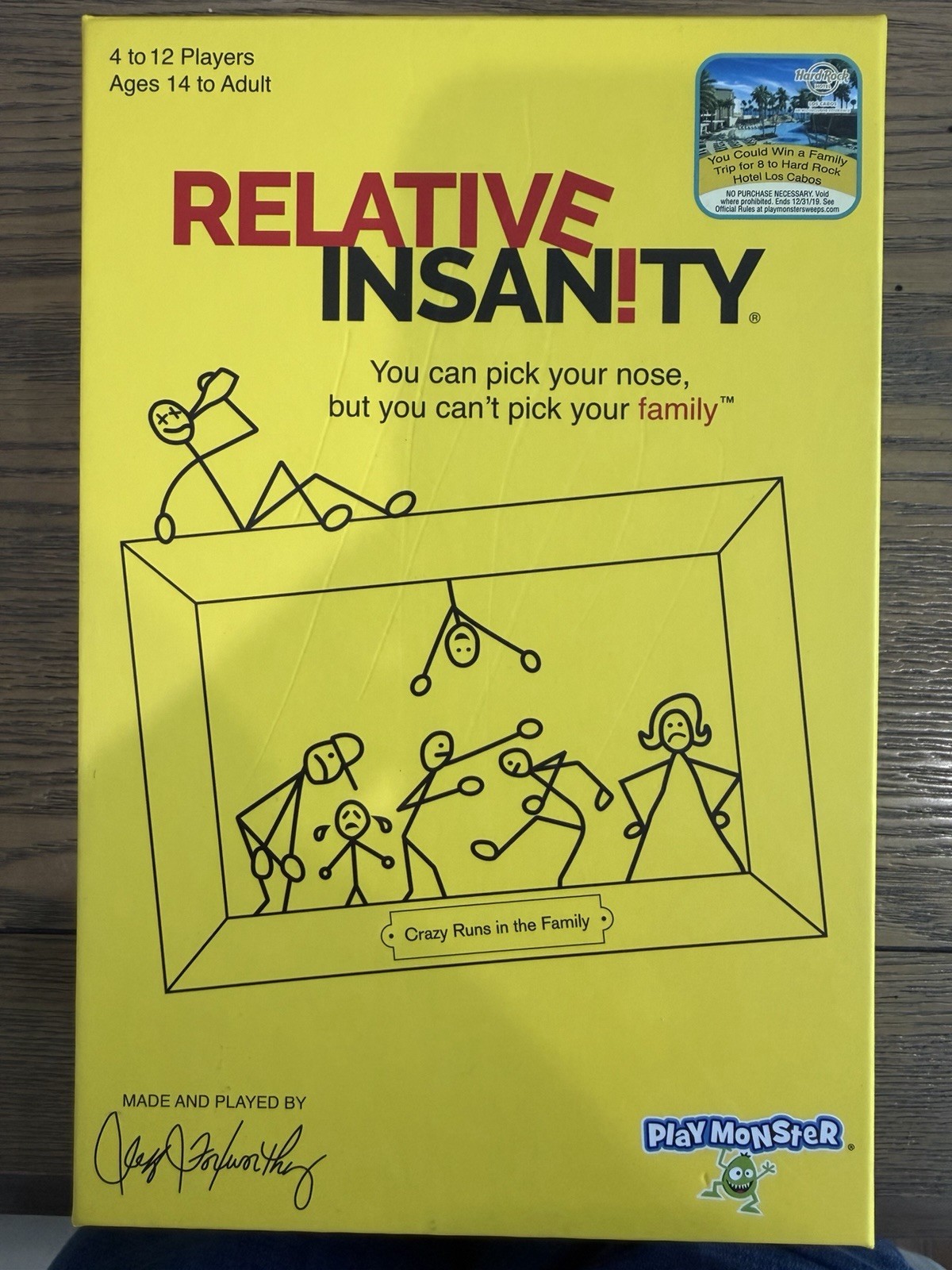 PlayMonster Relative Insanity Family Card Game New in Sealed Box