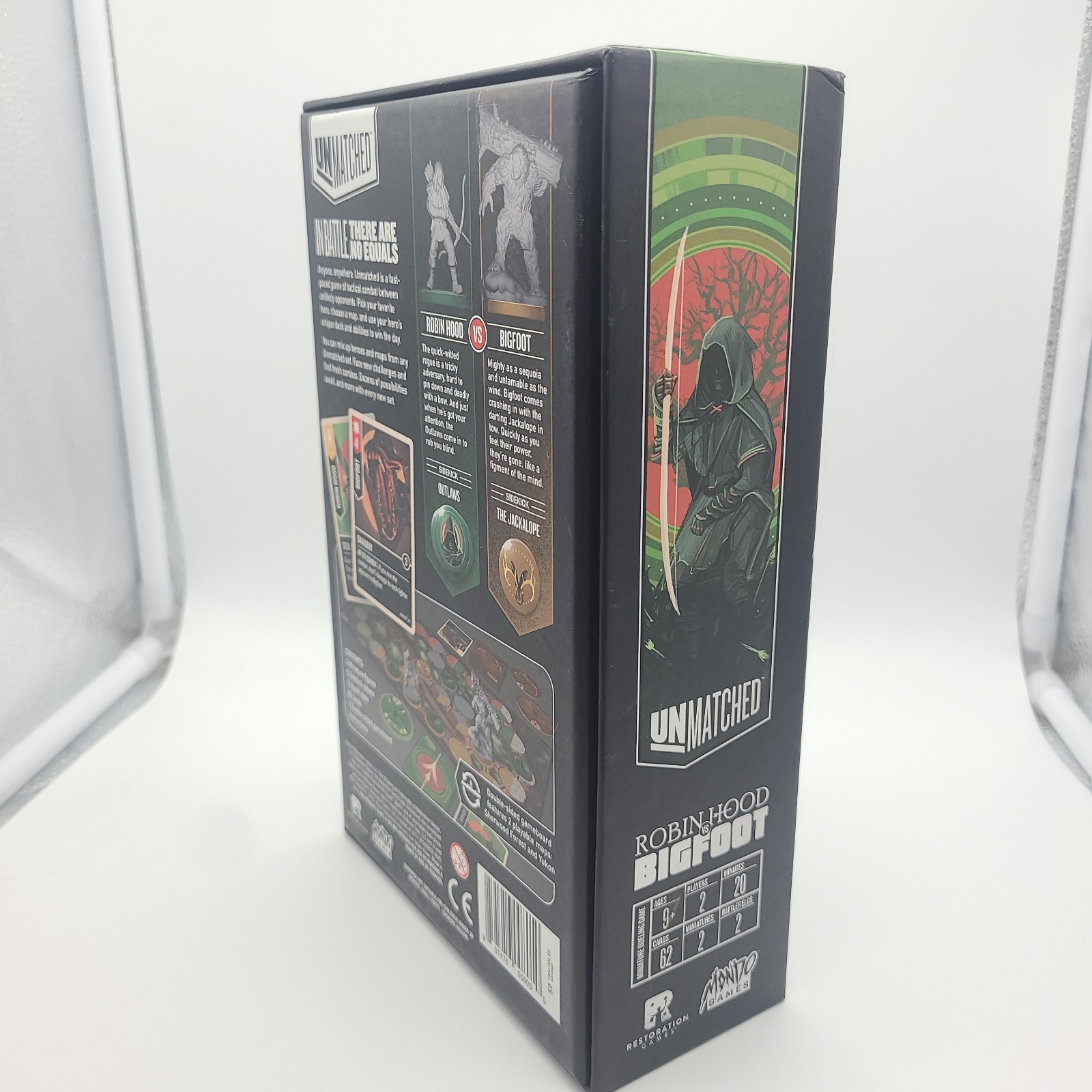 Restoration Games Unmatched Robin Hood Vs. Bigfoot Board Game Mondo Complete