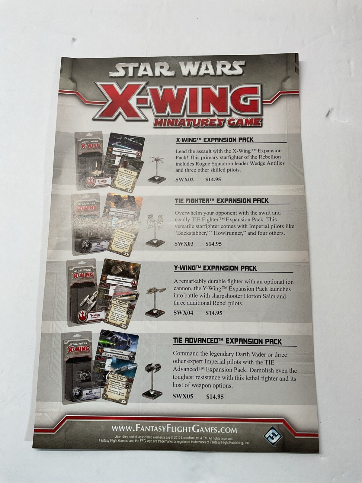 Star Wars X-Wing 2nd Edition Rules / Learn To Play / Mission Guide Booklets