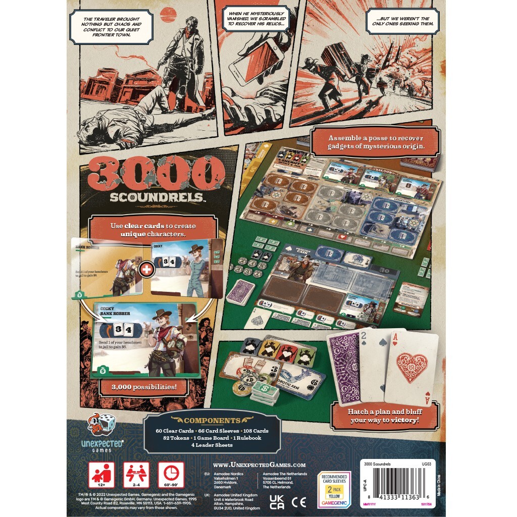 3,000 Scoundrels Board Game Unexpected Games NIB