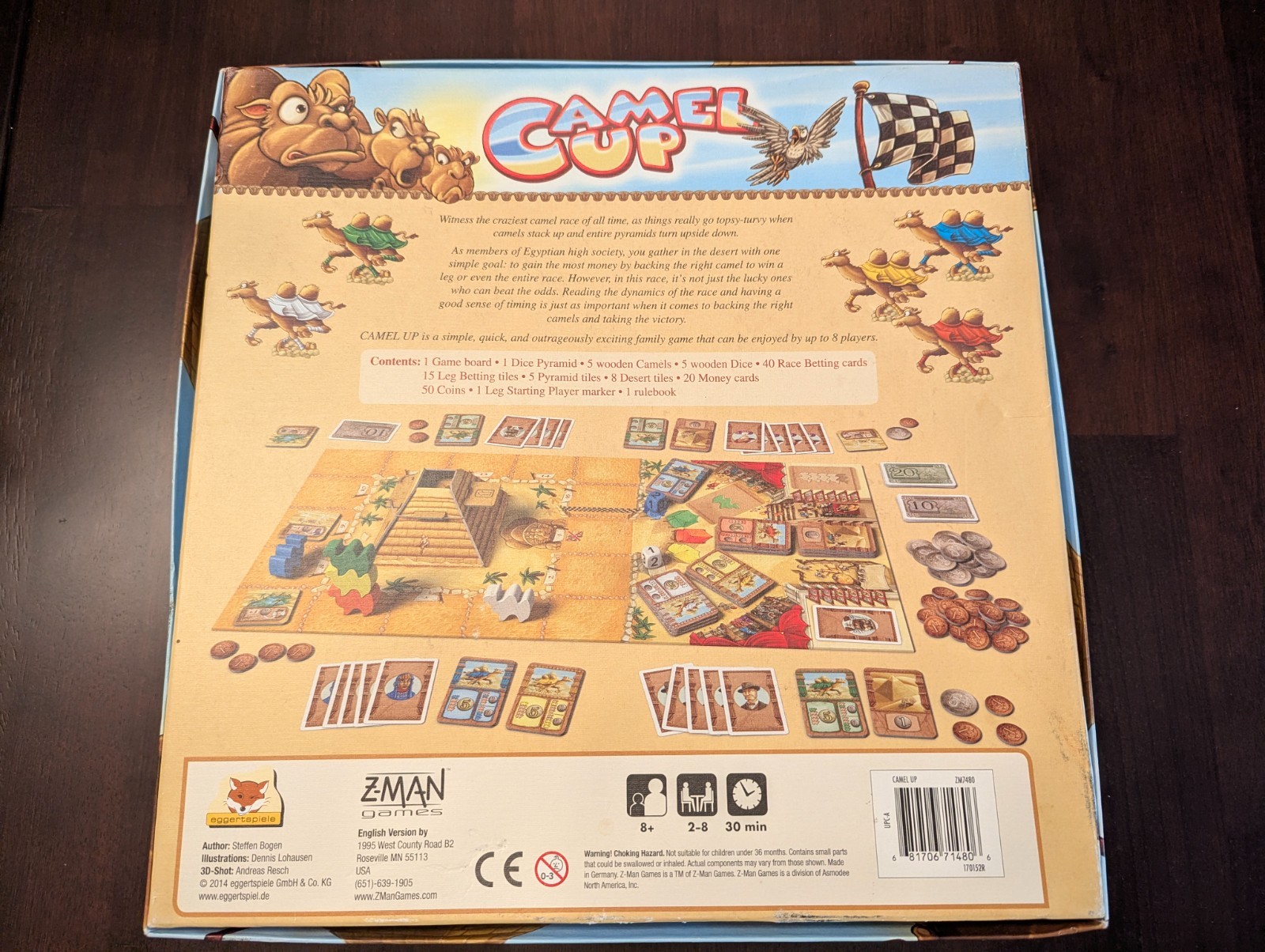 CAMEL UP Board Game (1st Edition) Steffen Bogen 2014 Z-Man Games: Complete