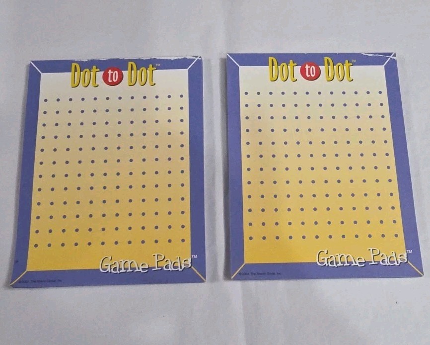 2 Dots to Dots Game Pad Paper Booklet 50+ Pages Great Portable Travel Game