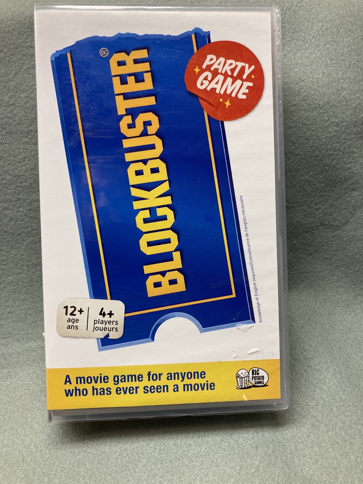 (a101)Games – Blockbuster Party Game in “Blockbuster” tape type container