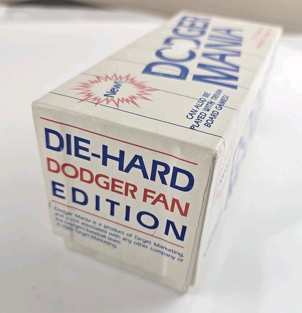 1985 Los Angeles Dodger Mania Trivia Game Die-Hard Fan Edition Trivial Pursuit