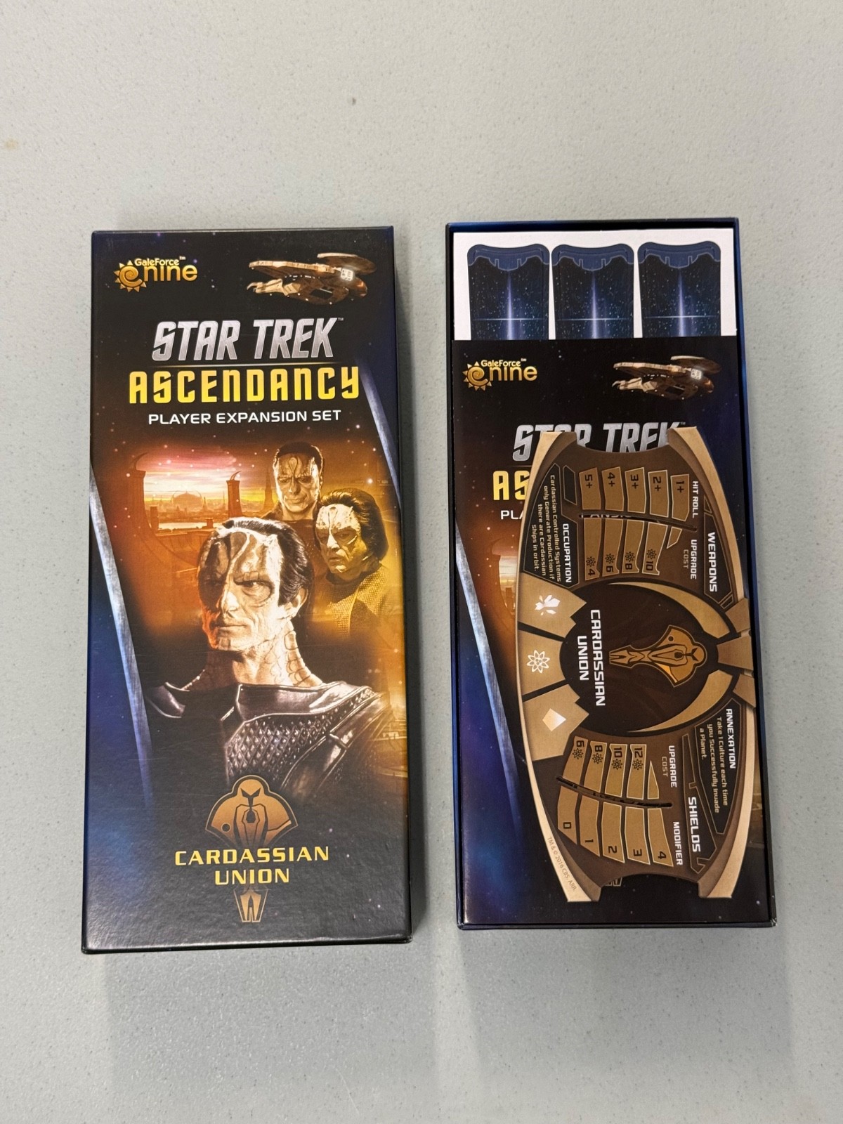 Star Trek Ascendency COMPLETE open NEVER PLAYED but UNPUNCHED Gale Force Nine