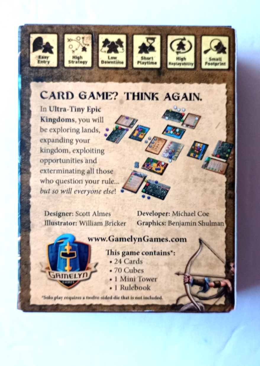 Gamelyn Games Ultra Tiny Epic Kingdoms Micro Card Game for 1-5 Players UTEK02