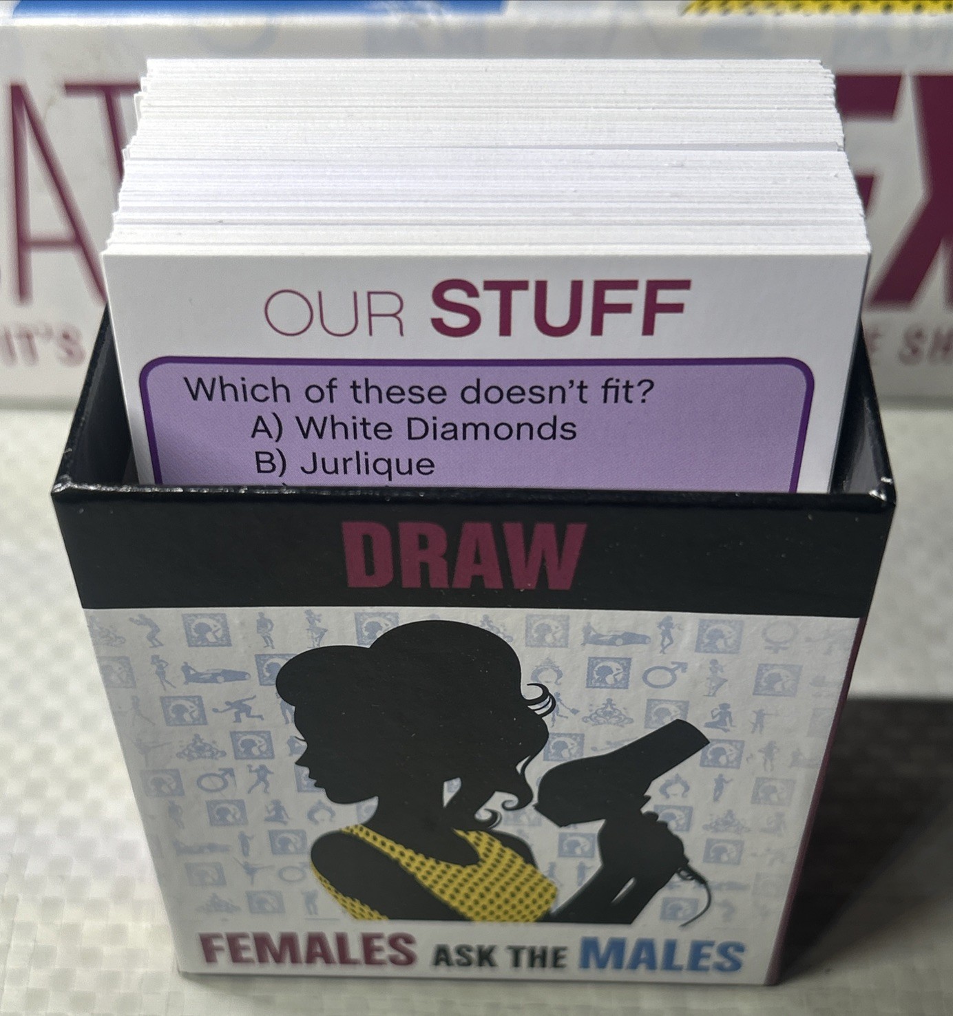 Battle of the Sexes Female Cards Complete 110 Card Deck w Original Card Box
