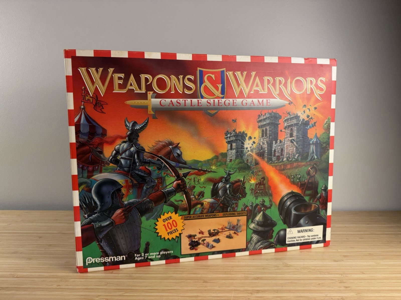 Vintage Weapons and Warriors Castle Siege Game 1995 #9705 PRESSMAN INCOMPLETE