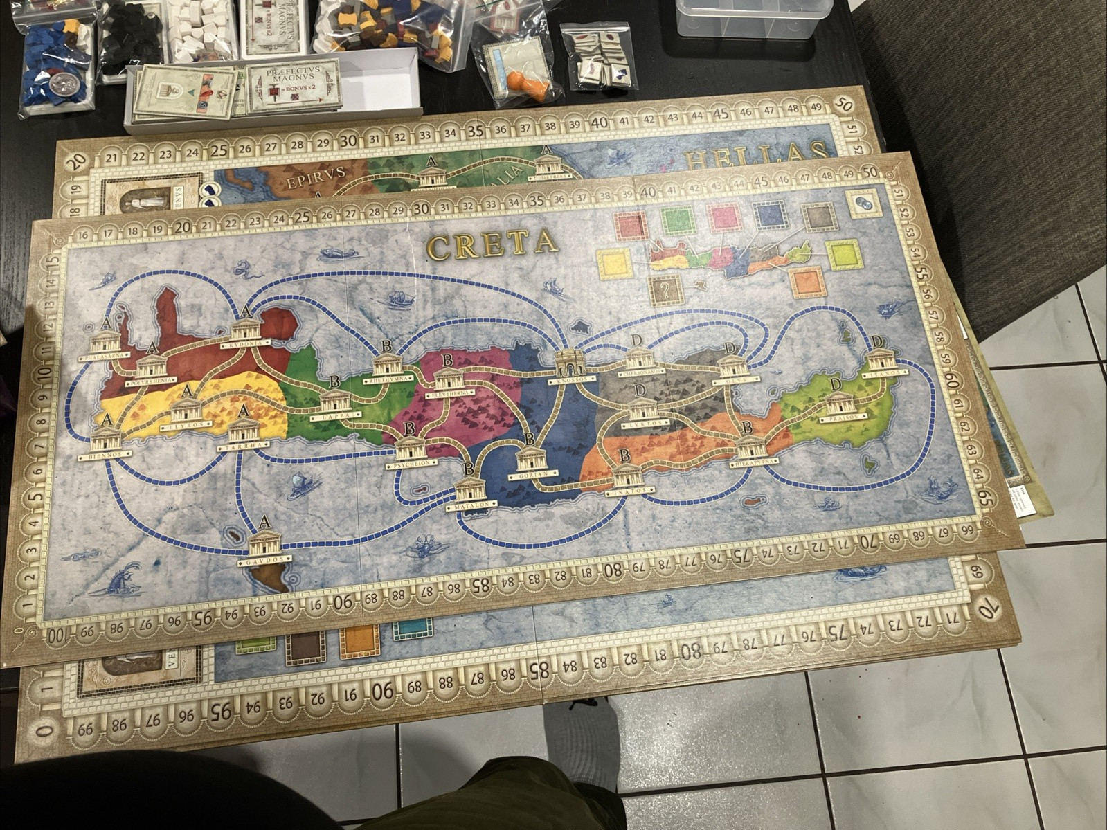 Concordia Venus Board Game With Salsa Expansion & Aegyptus et Creta maps.