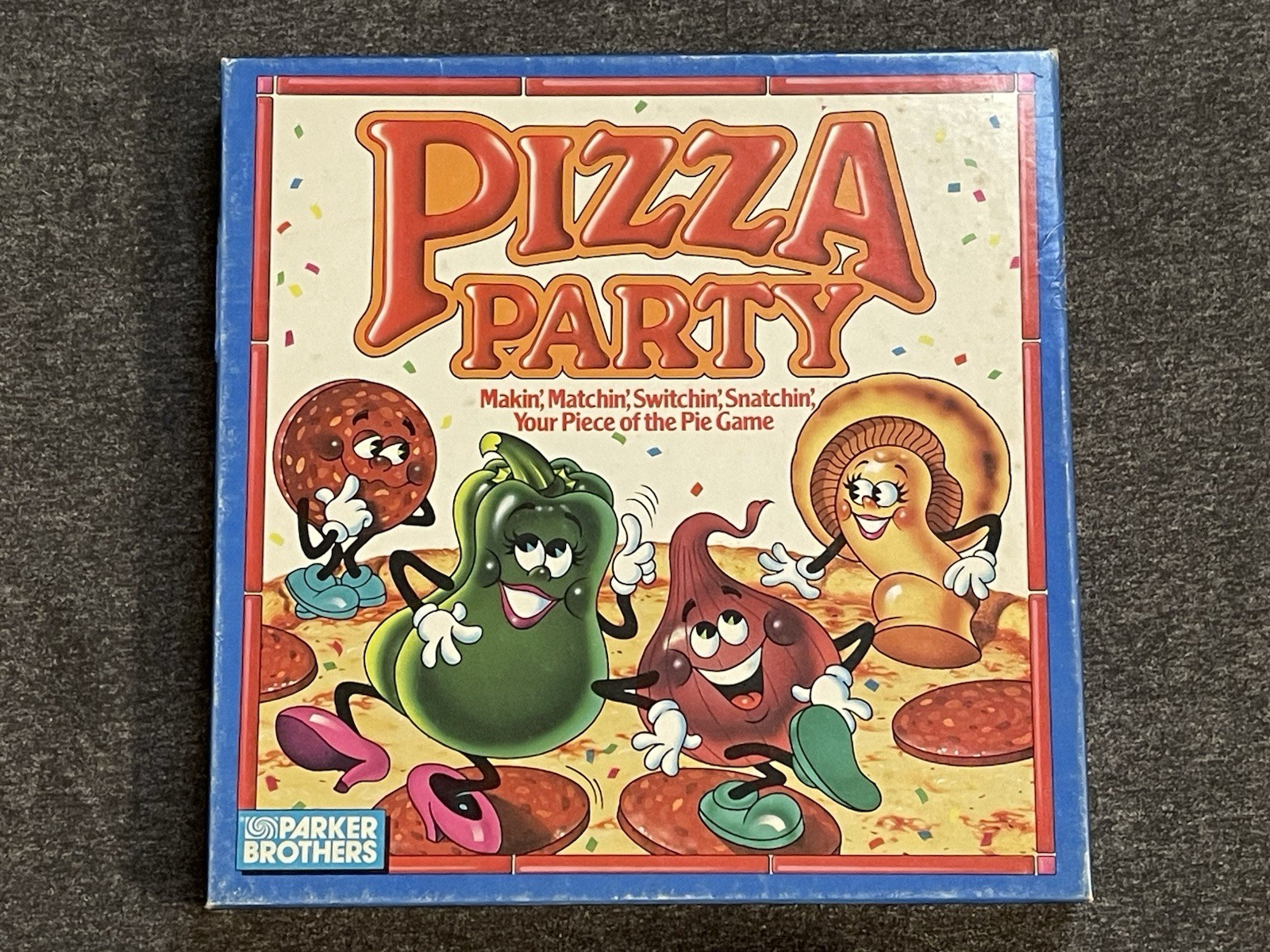 Vintage 1987 Pizza Party Board Game 100% Complete In Box Parker Brothers