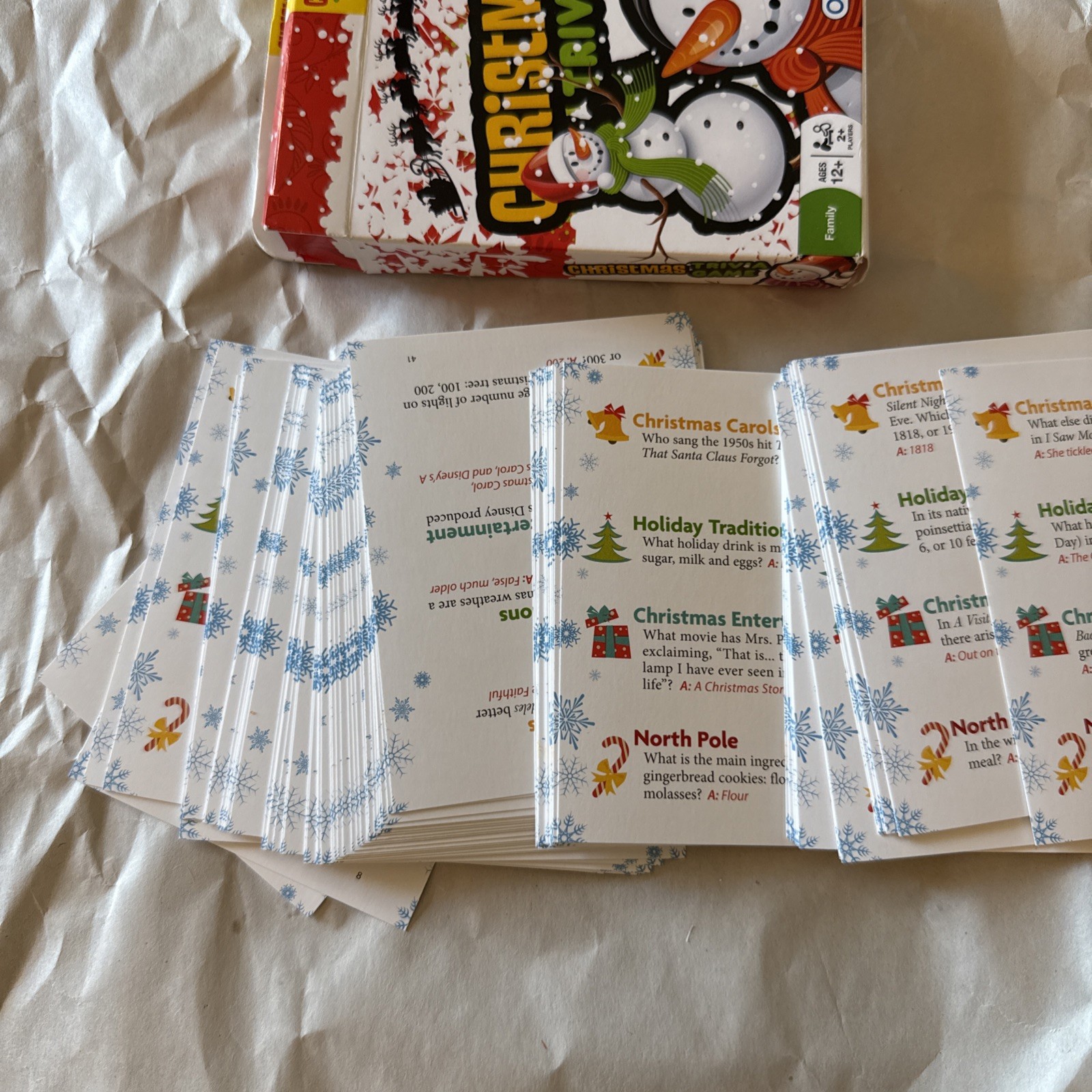 Christmas Trivia Card Game – Travel Sized – for 2 or More Players Ages 12 and Up
