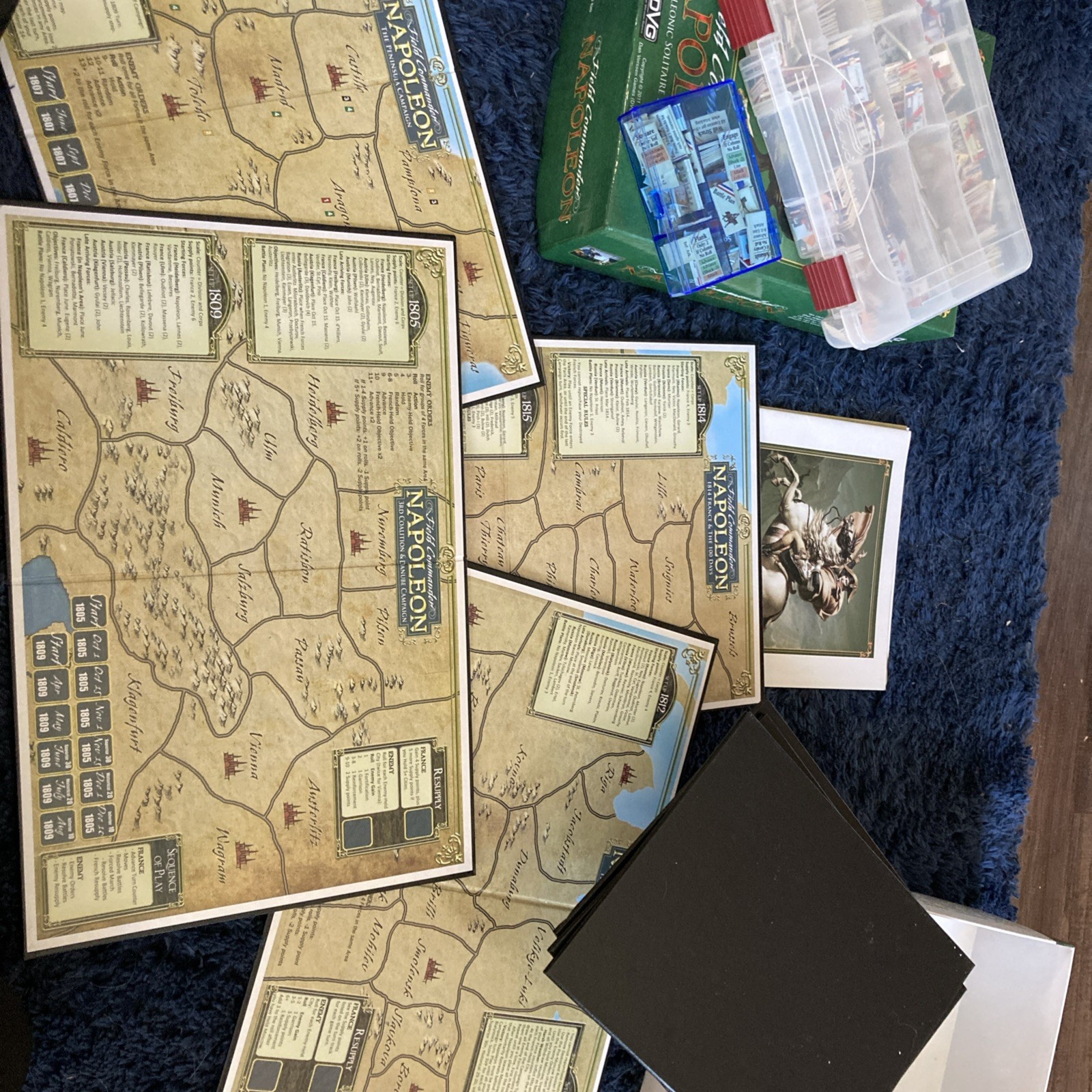 Field Commander: Napoleon Punched DVG War Game Complete In Box 1st Edition
