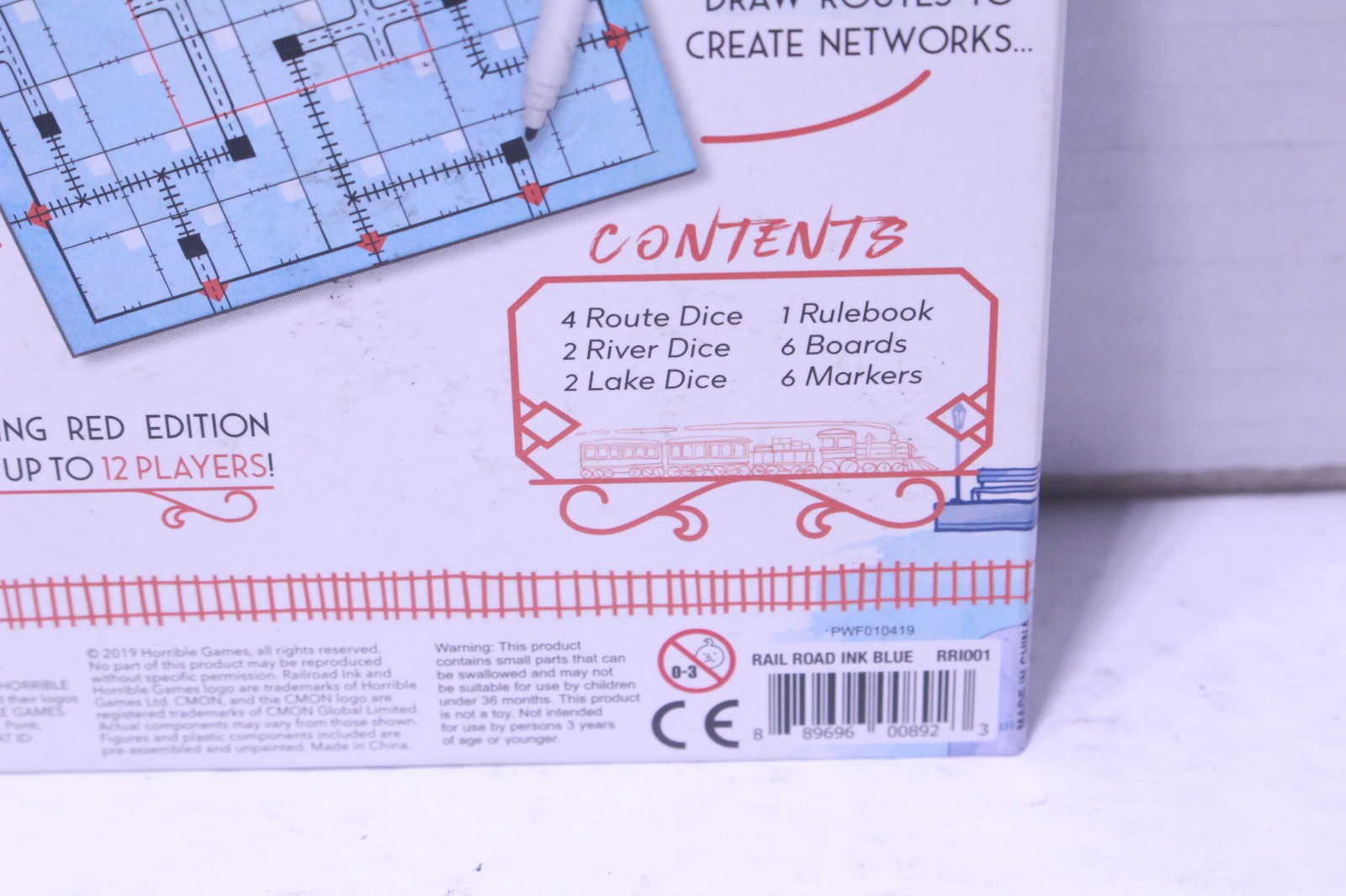 Railroad Ink: Deep Blue Edition Board Game by CMON – Family Strategy Fun