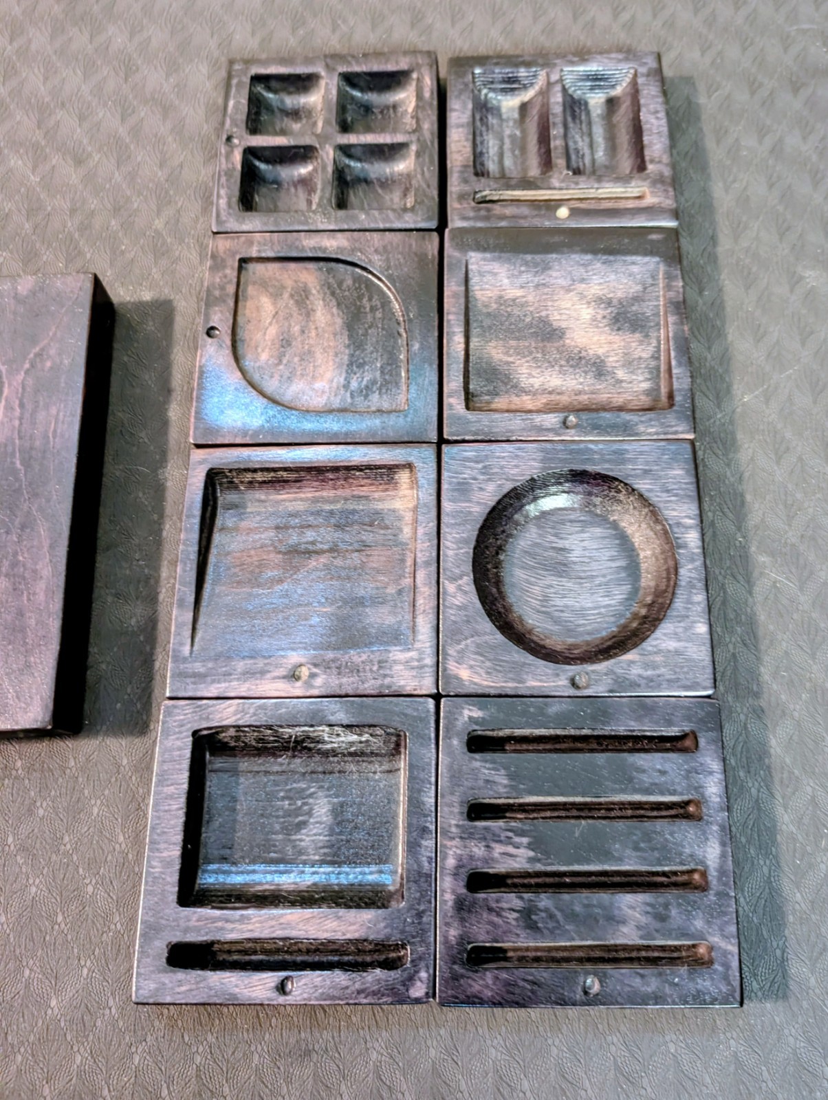 8 Piece Component Collector for Board Games by Dog Might Real Wood Magnets Black