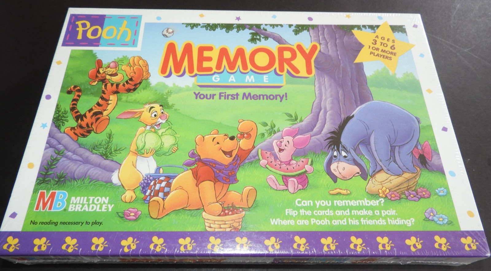 Winnie the Pooh Memory Game Picture Matching Milton Bradley New Sealed 1996
