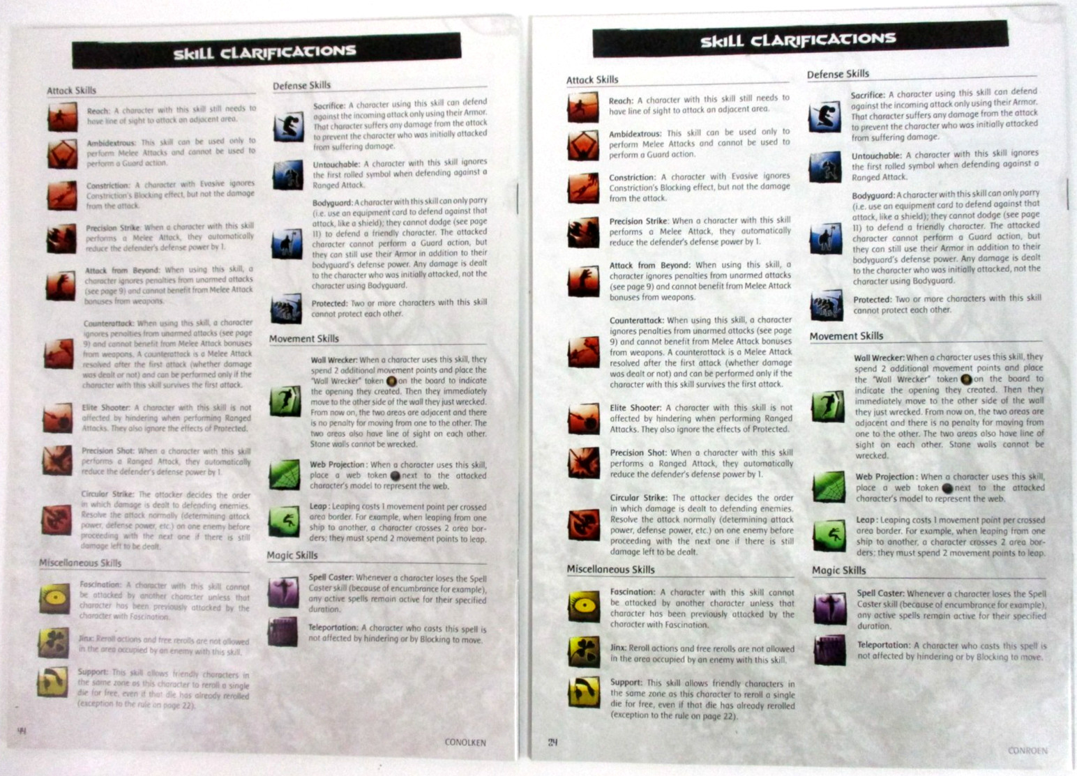 CONAN: The Board Game RULEBOOKS v2.0 New!!