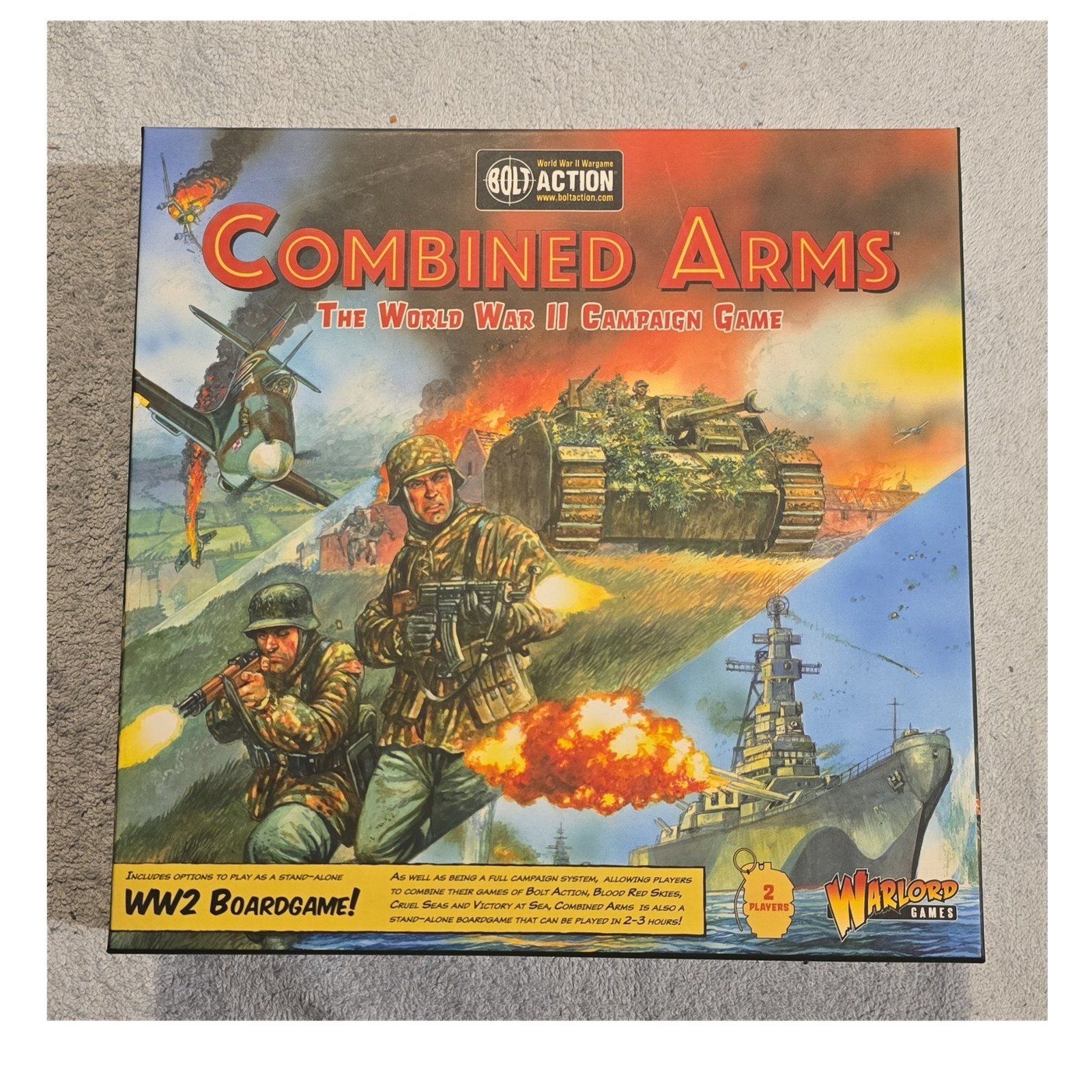 Warlord Games Combined Arms WWII Campaign Board Game Complete 2 Players 14+