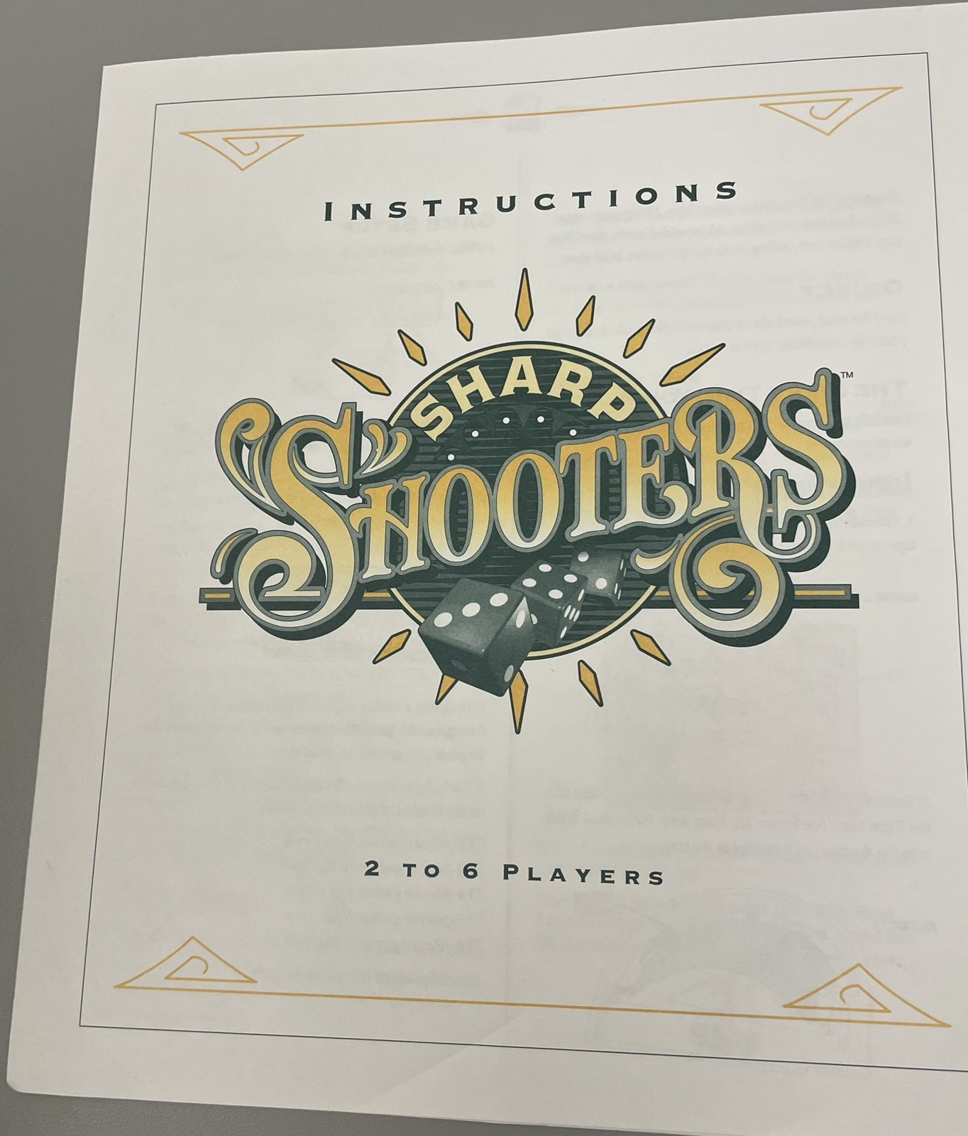 RARE Sharp Shooters Dice Game CONTENTS ARE 100% Complete & MINT!