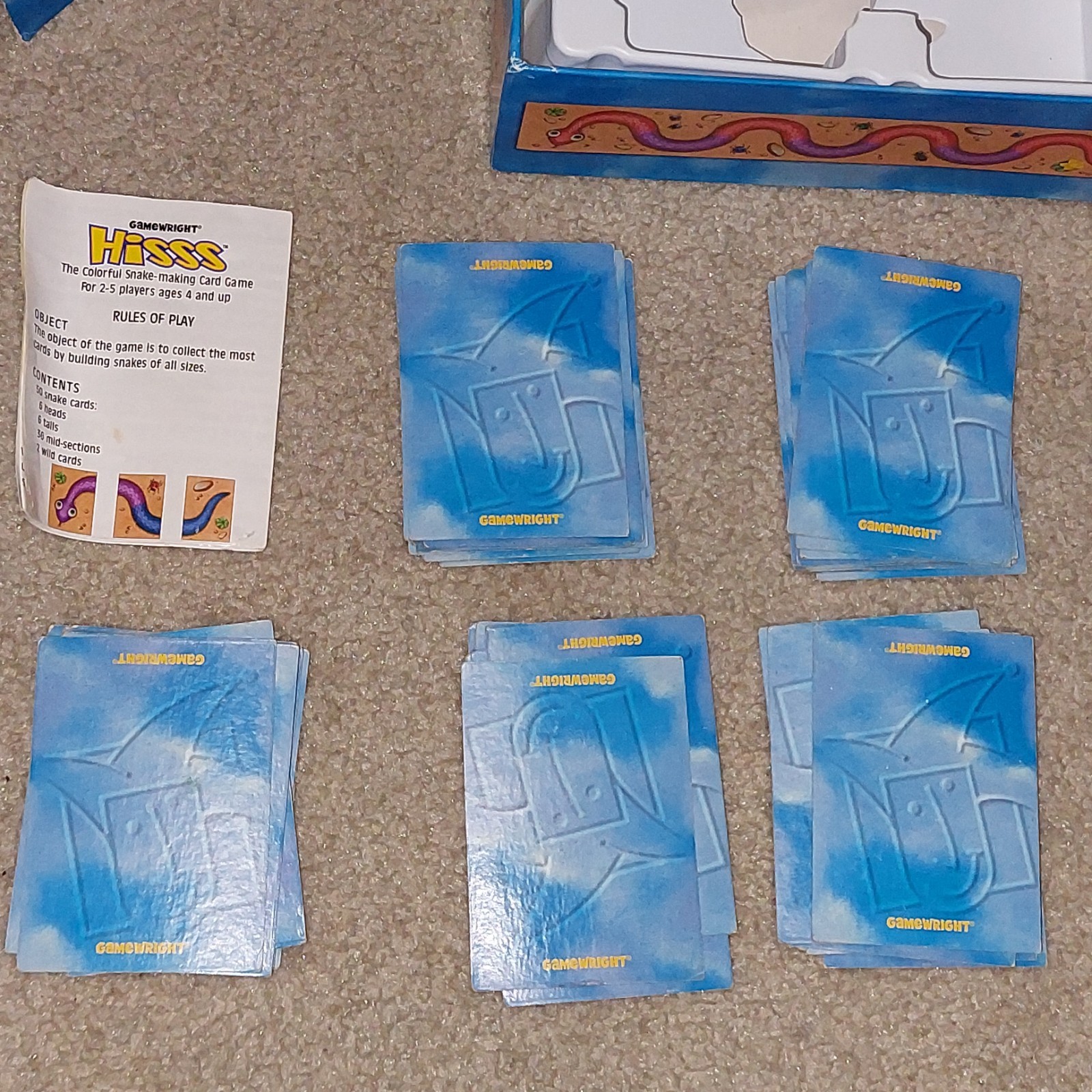 Hisss The Colorful Snake Matching Tile Board Game 100% Complete With Instruction