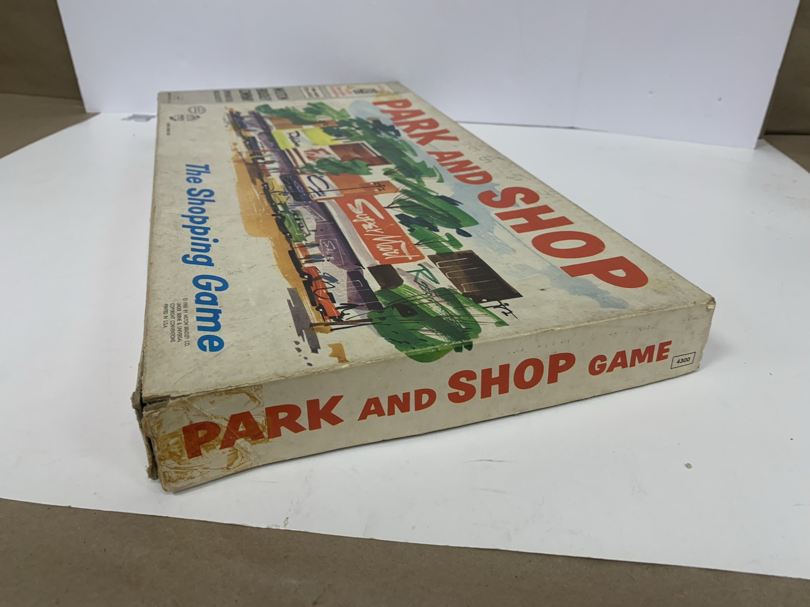 Vintage 1953 1960 Park And Shop Milton Bradley Board Shopping Game 4300 Complete