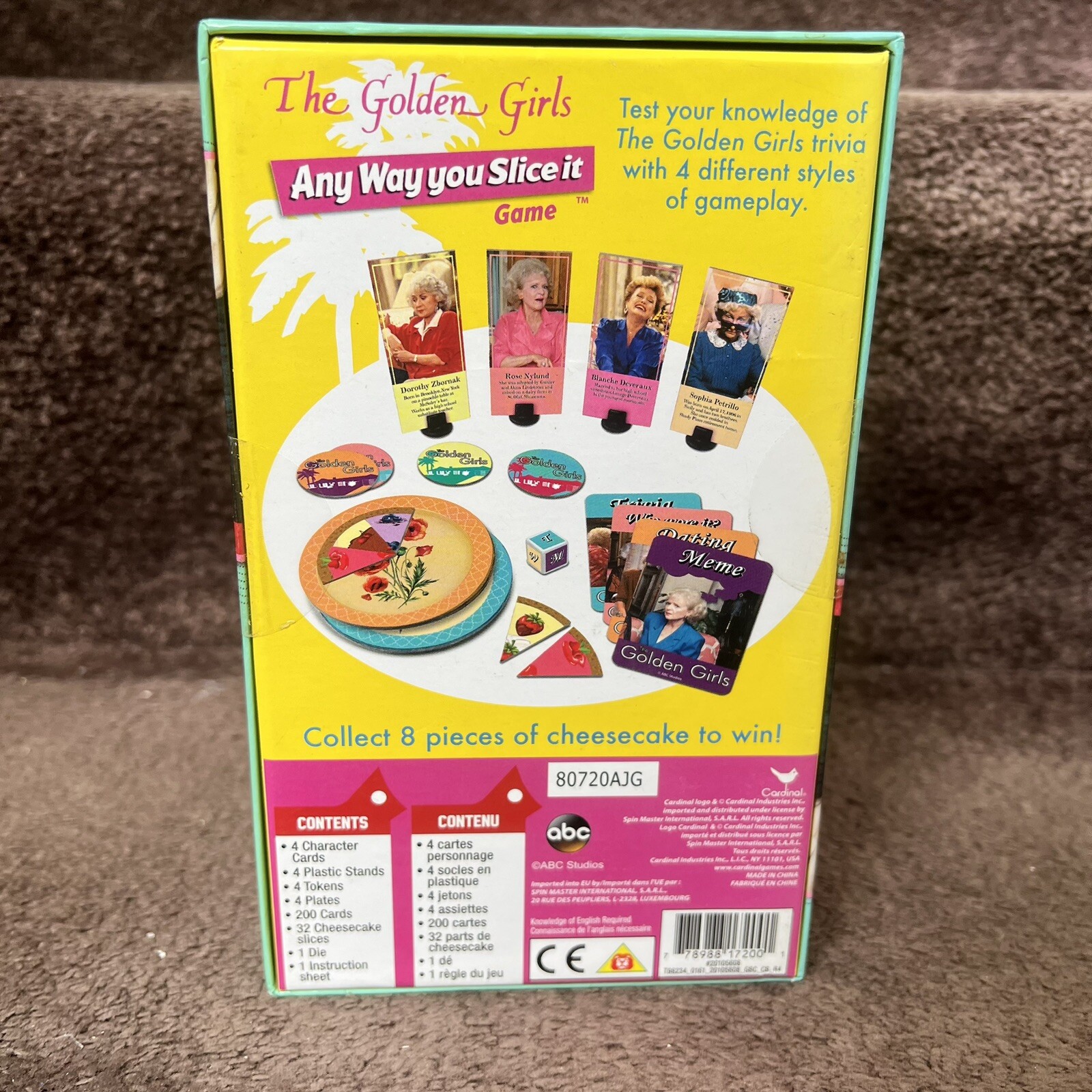 The Golden Girls Any Way You Slice It Party Game Spinmaster Cardinal Cheesecake
