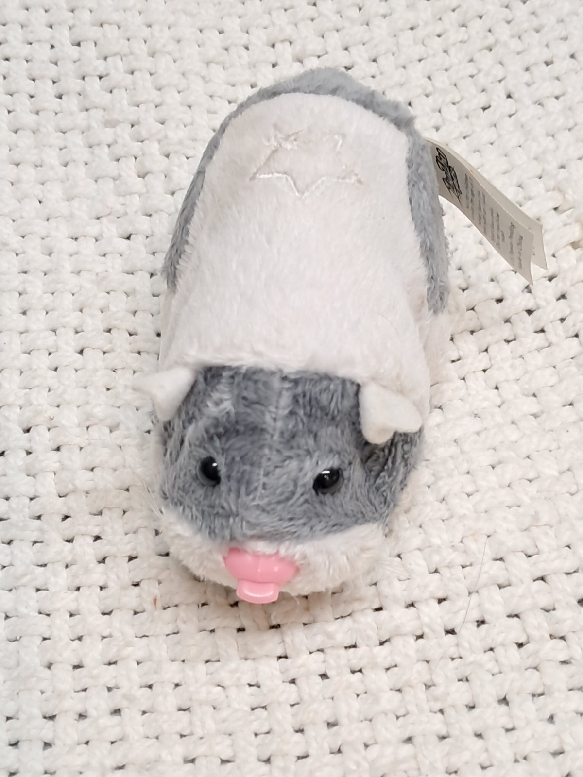 Zhu Zhu Pets grey/white colored pink nose Electronic Hamster 2008 New batteries