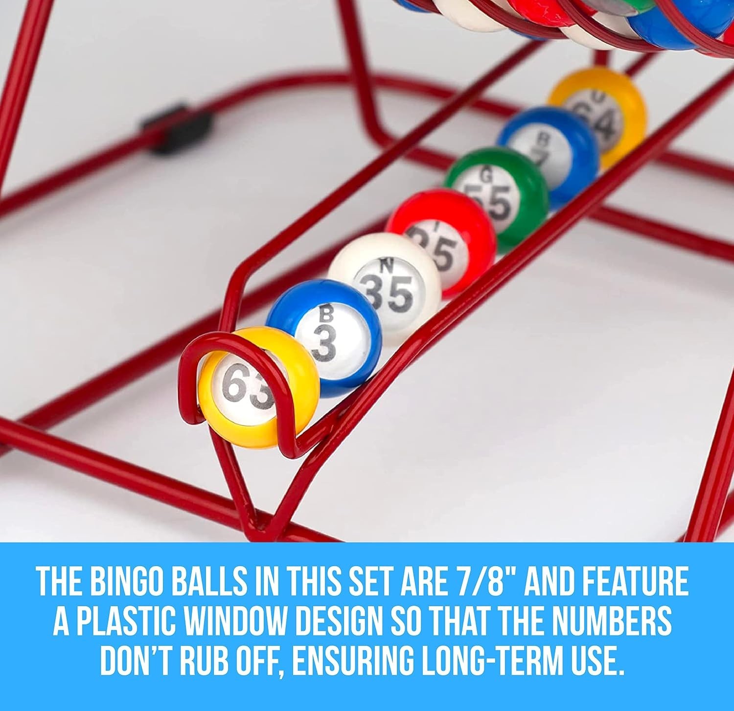 Classic Red Bingo Game Kit with 75 Balls & 18 Cards – Adults