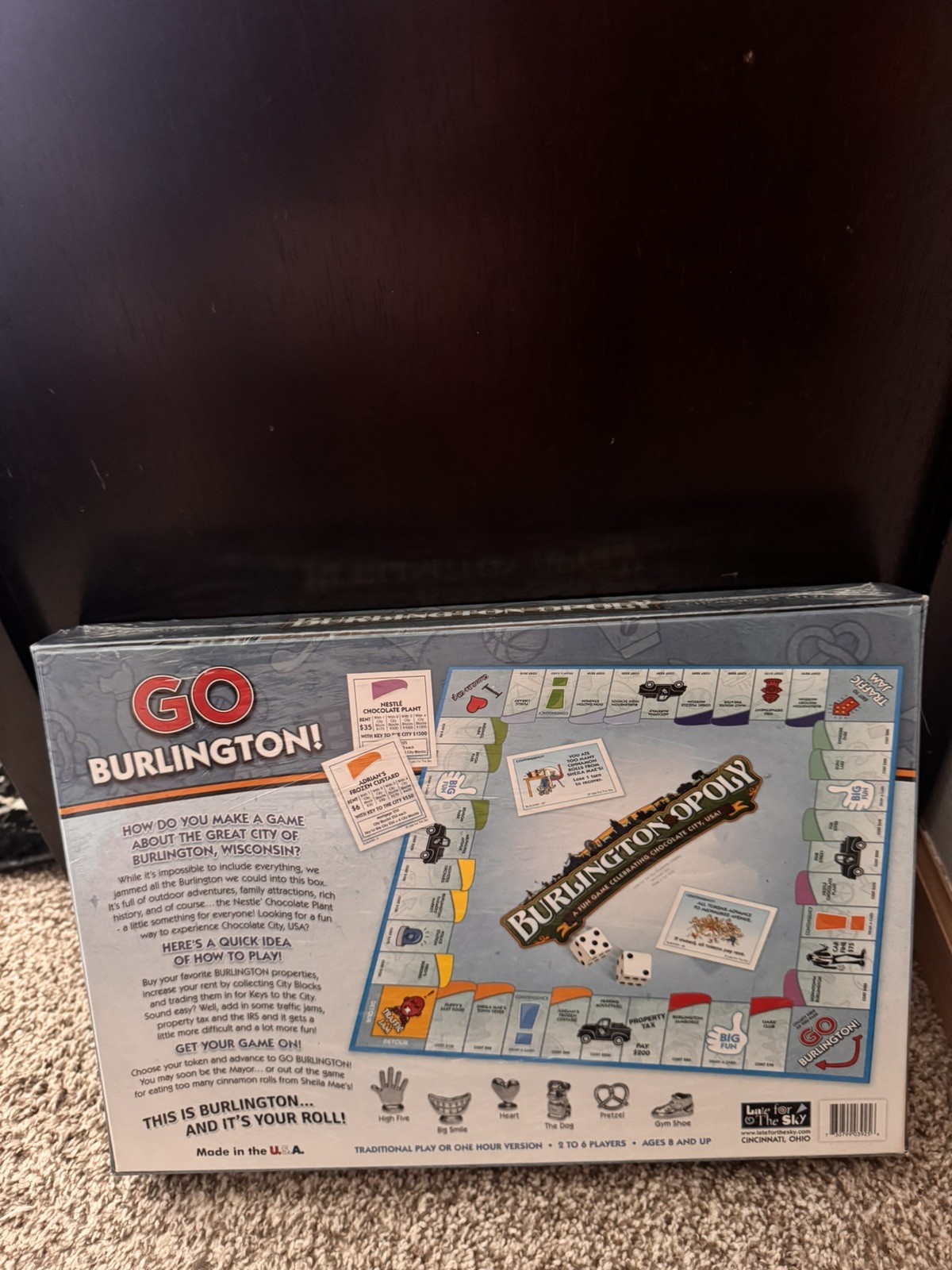 SEALED Burlington-opoly Burlington NC USA New Family Game Geography Monopoly