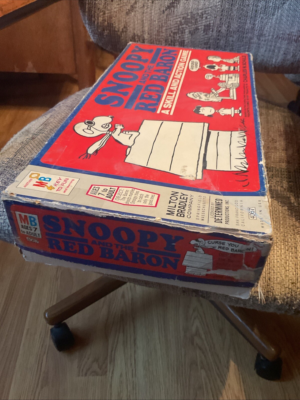 Vintage 1970 Milton Bradley Snoopy and the Red Baron Skill and Action As Is
