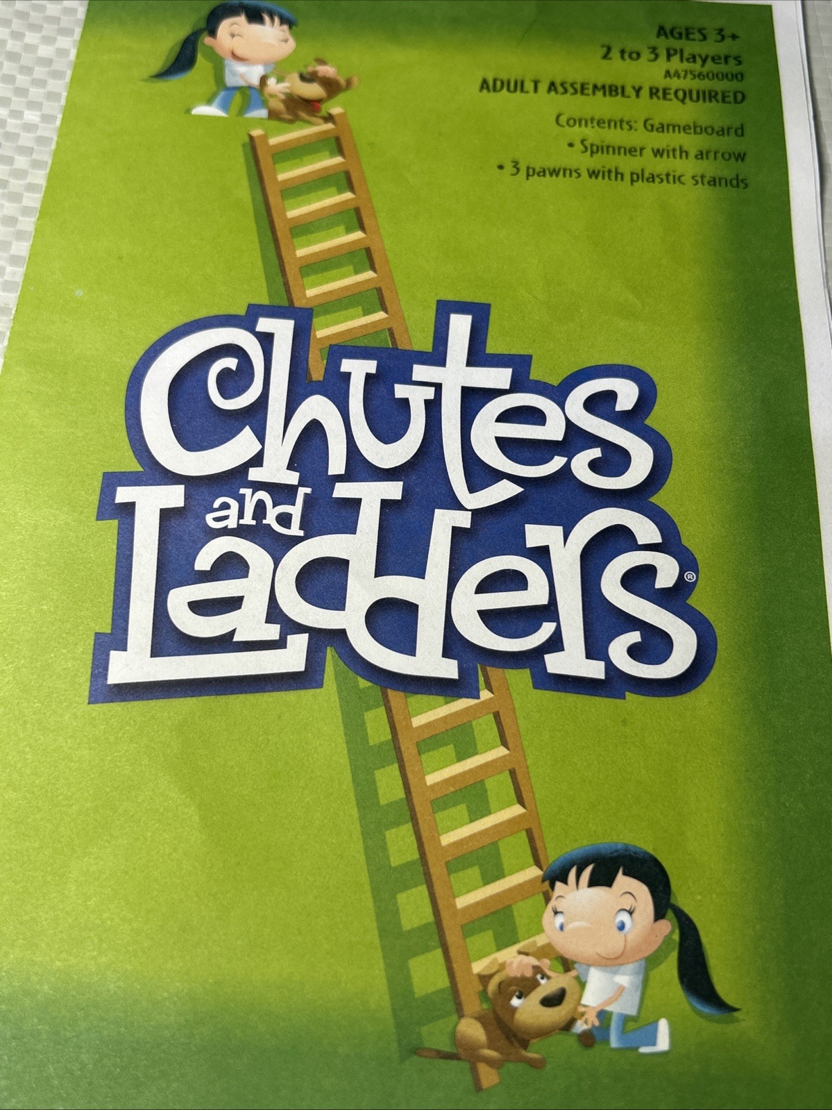 Chutes & Ladders Instruction Manual 2013 Hasbro Replacement