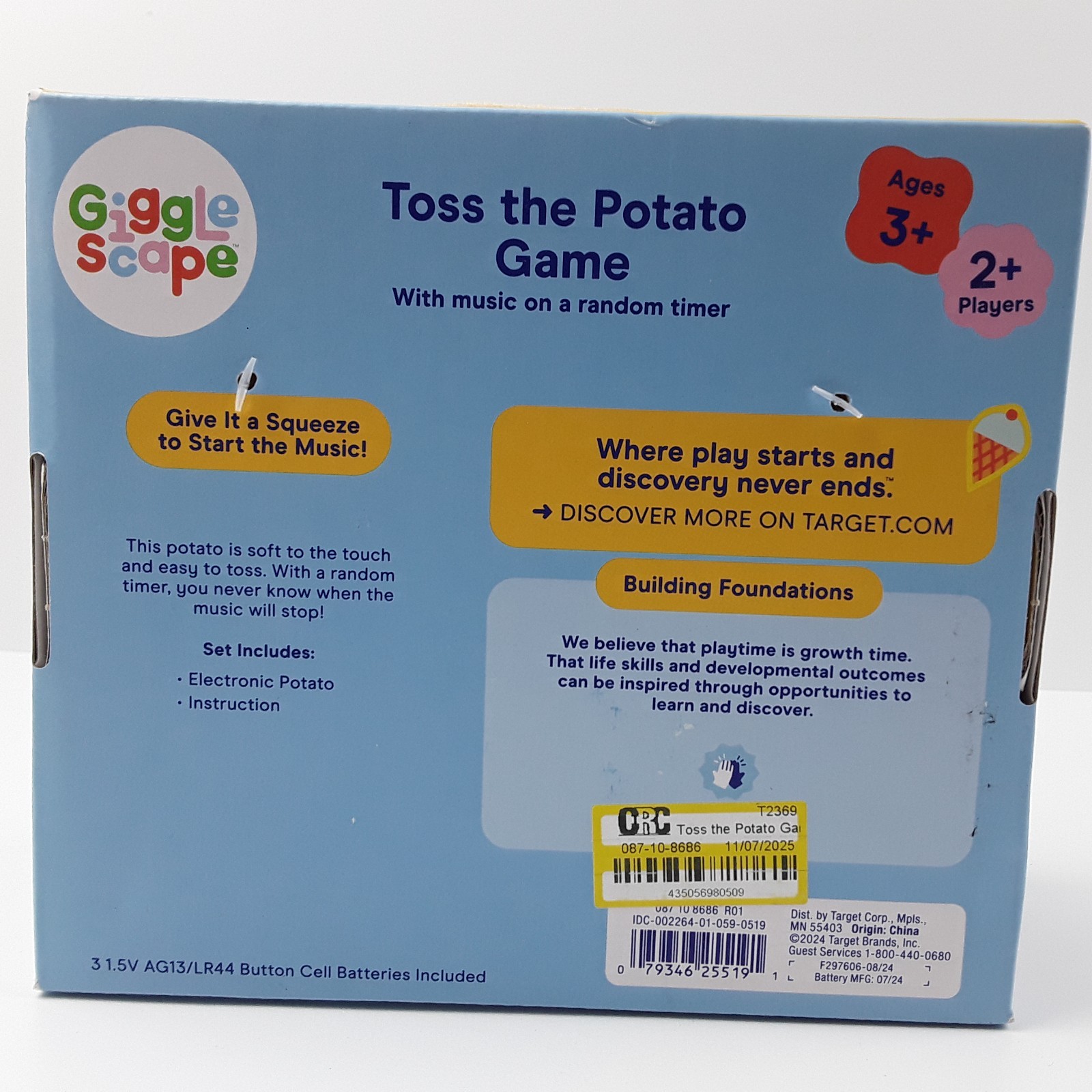 GiggleScape Toss the Potato Exclusive Game: You Never Know When the Music Stop