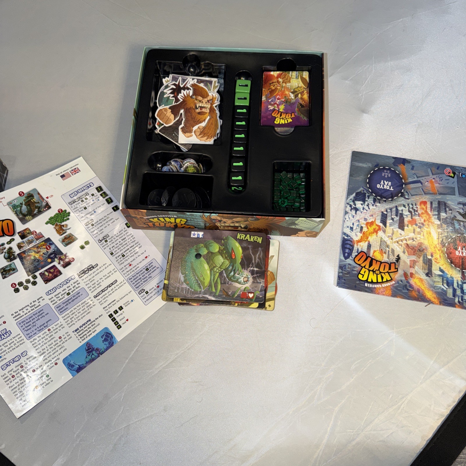 King of Tokyo Board Game IELLO Richard Garfield 2014 99% COMPLETE READ FREE SHIP