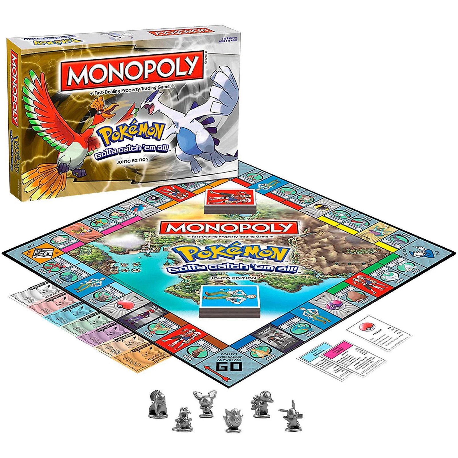 Monopoly Pokemon Johto Edition Board Game for 2-6 Players – New