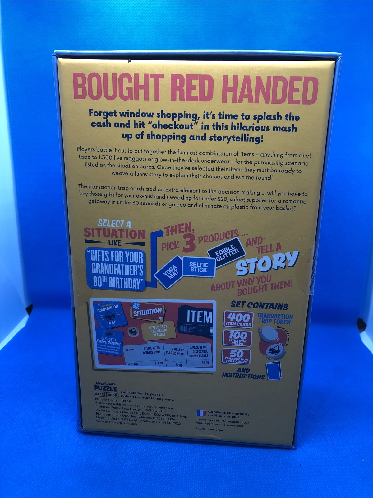 NEW ~ Bought Red Handed | The Outrageous Story-Telling Party Game 3+ players