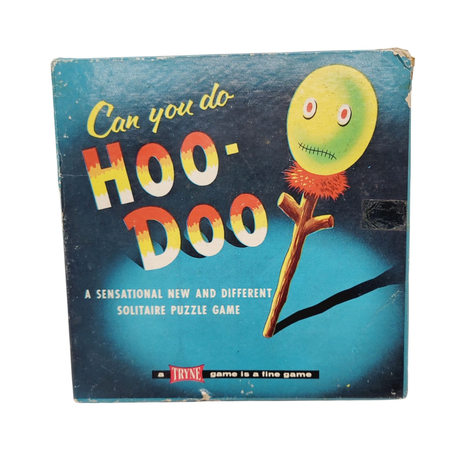 Hoodoo 1950s Solitaire Game Plastic Pegs Puzzle Tryne Co Original Box 1 Player