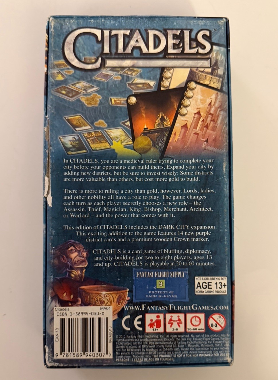 Bruno Faidutti Citadels Card Game Includes The Dark City Expansion 100% Complete