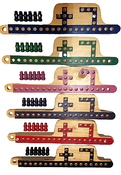 Pegs and Jokers 6 Players Thick Pine Wood Pegs Boards FREE 4 Special Decks Play