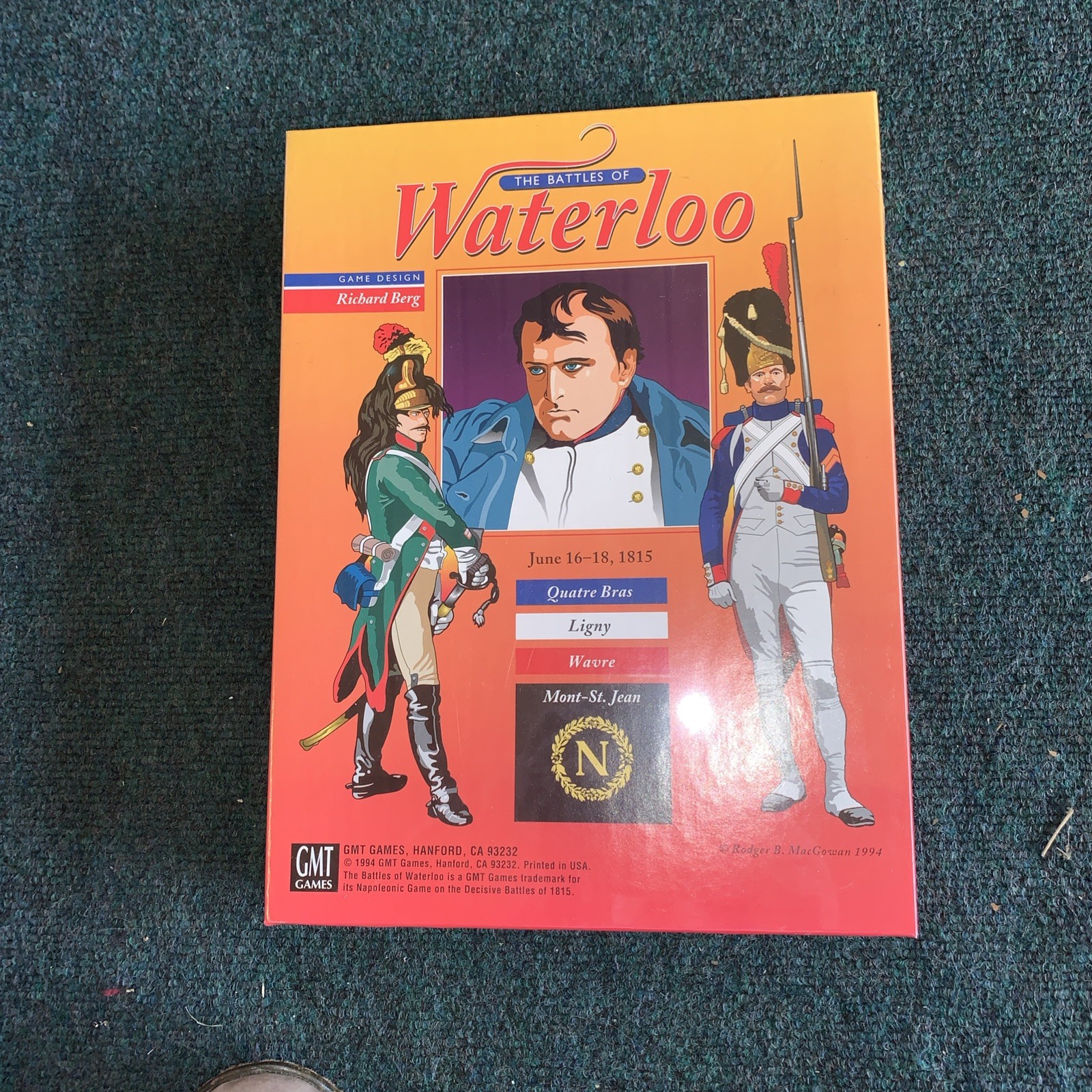 GMT 1994 – The Battles of WATERLOO game – June 16-18 1815 Napoleon UNPUNCHED