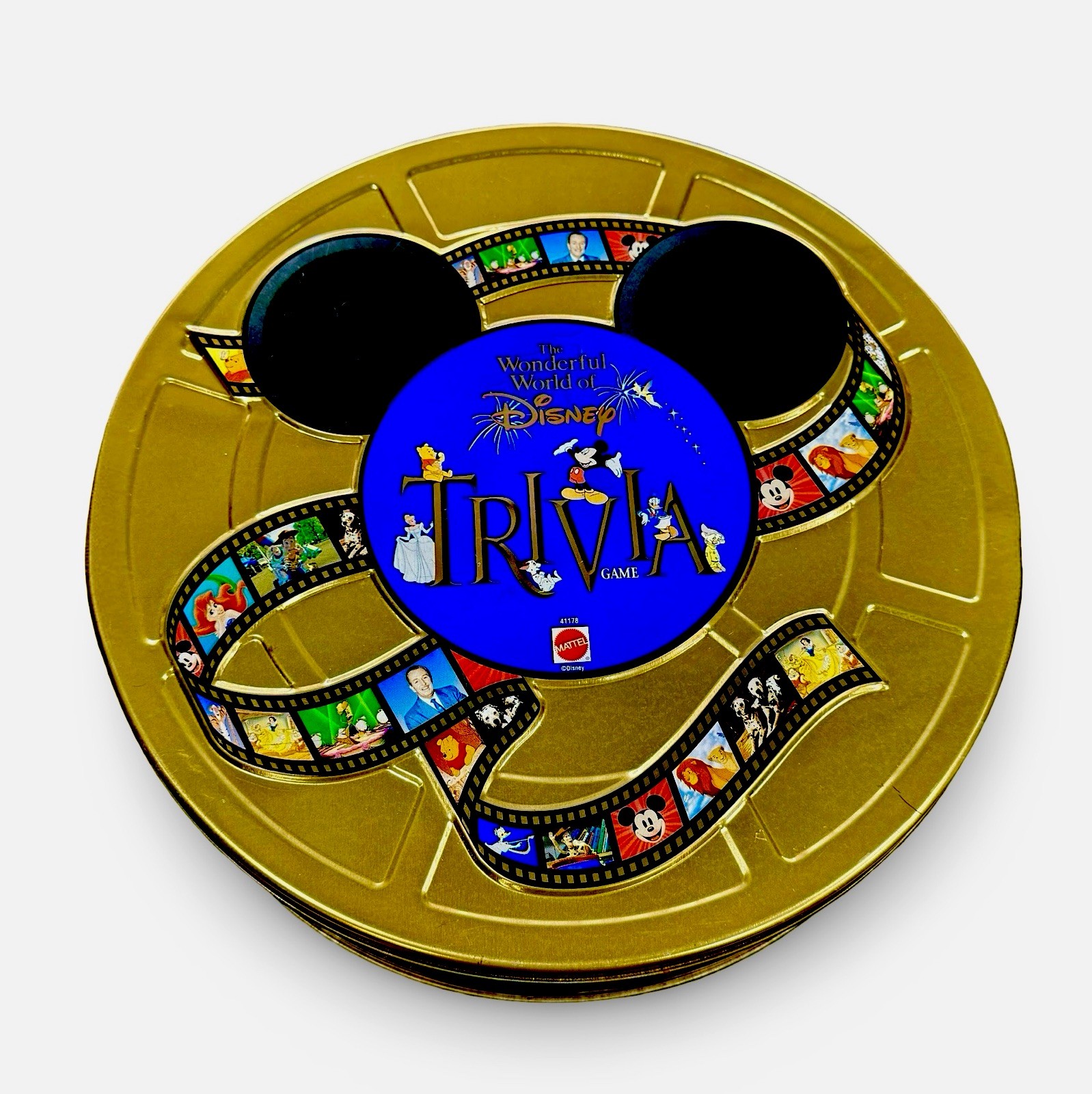 Disney Trivia Game Tin Mattel Wonderful World Complete Board Game Mickey Vintage