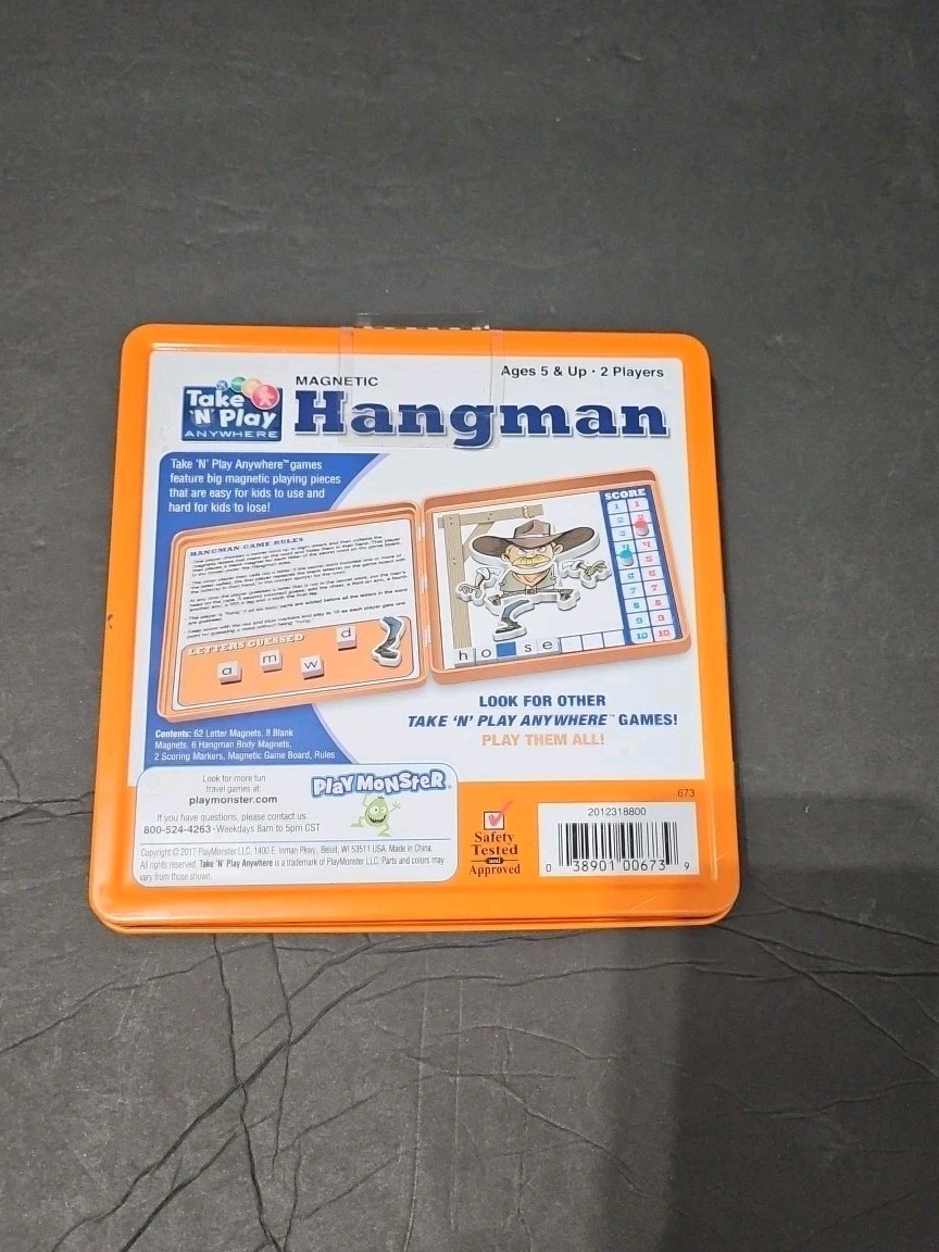 Take N Play Anywhere Board Game Hangman New Opened Box