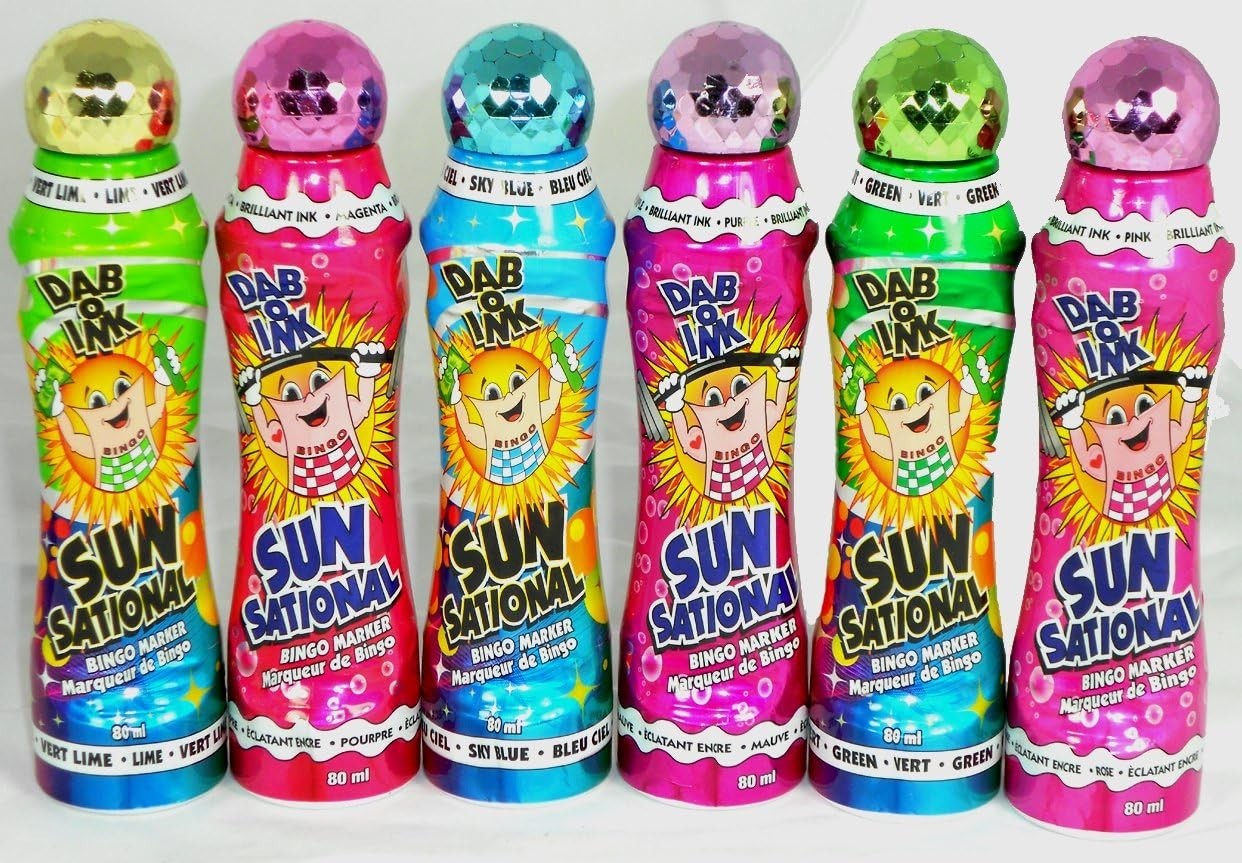 Sunsational Bingo Dauber / Dabber Set of 6 – 4 oz. – Mixed Colors