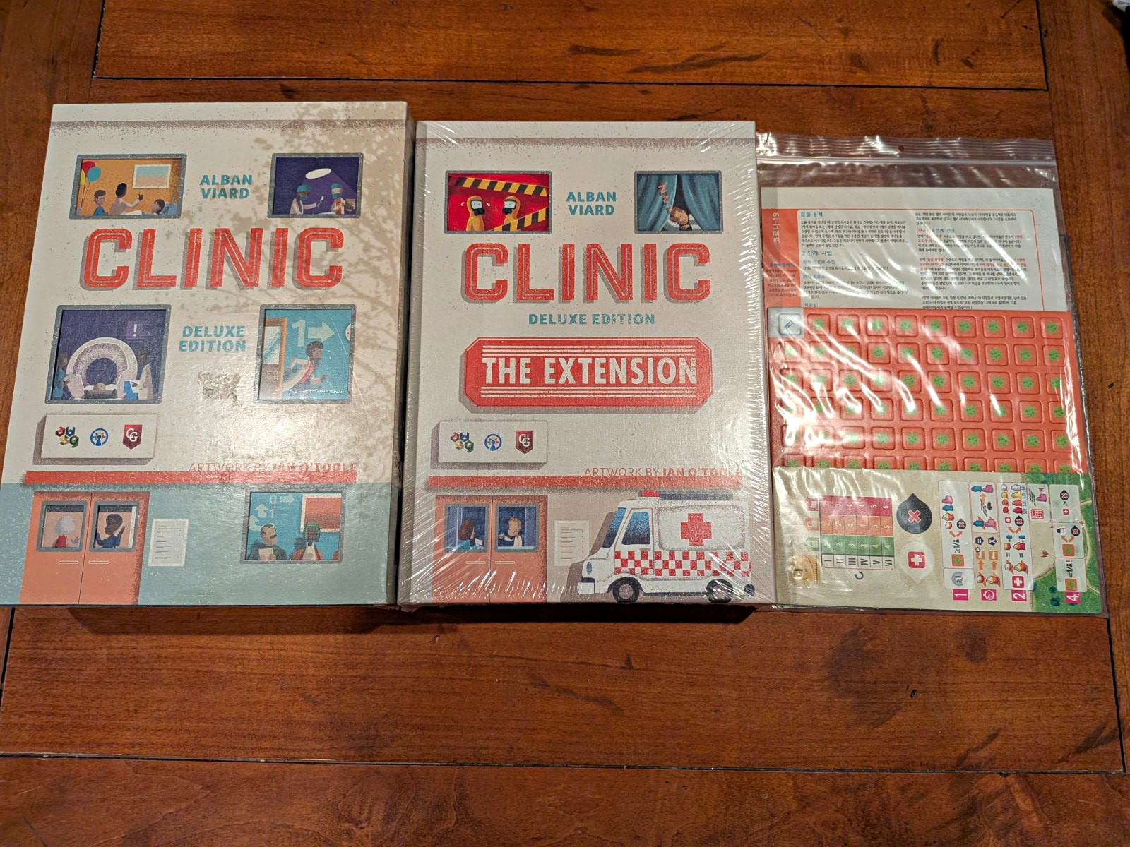 Capstone Games Clinic Deluxe Edition Board Game + Extension Expansion + COVID 19