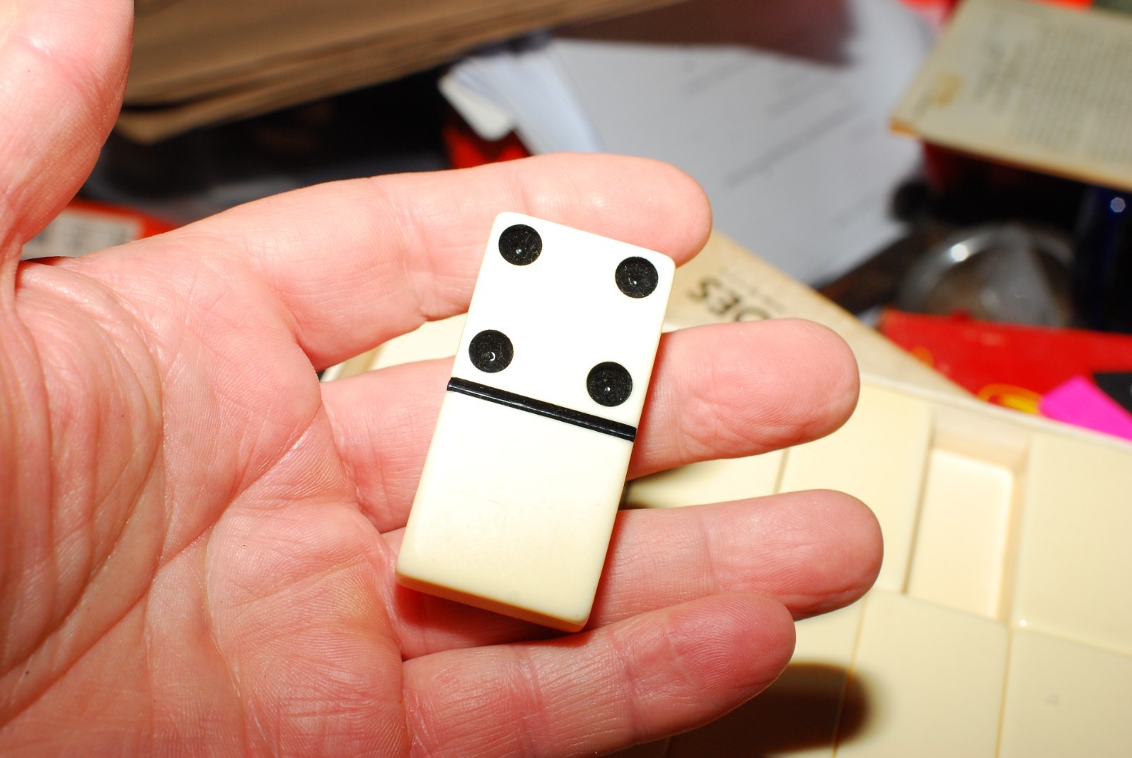 Vintage Dominoes – Puremco Dominoes – JUMBO SIZE GIANT FACE SUPER THICK