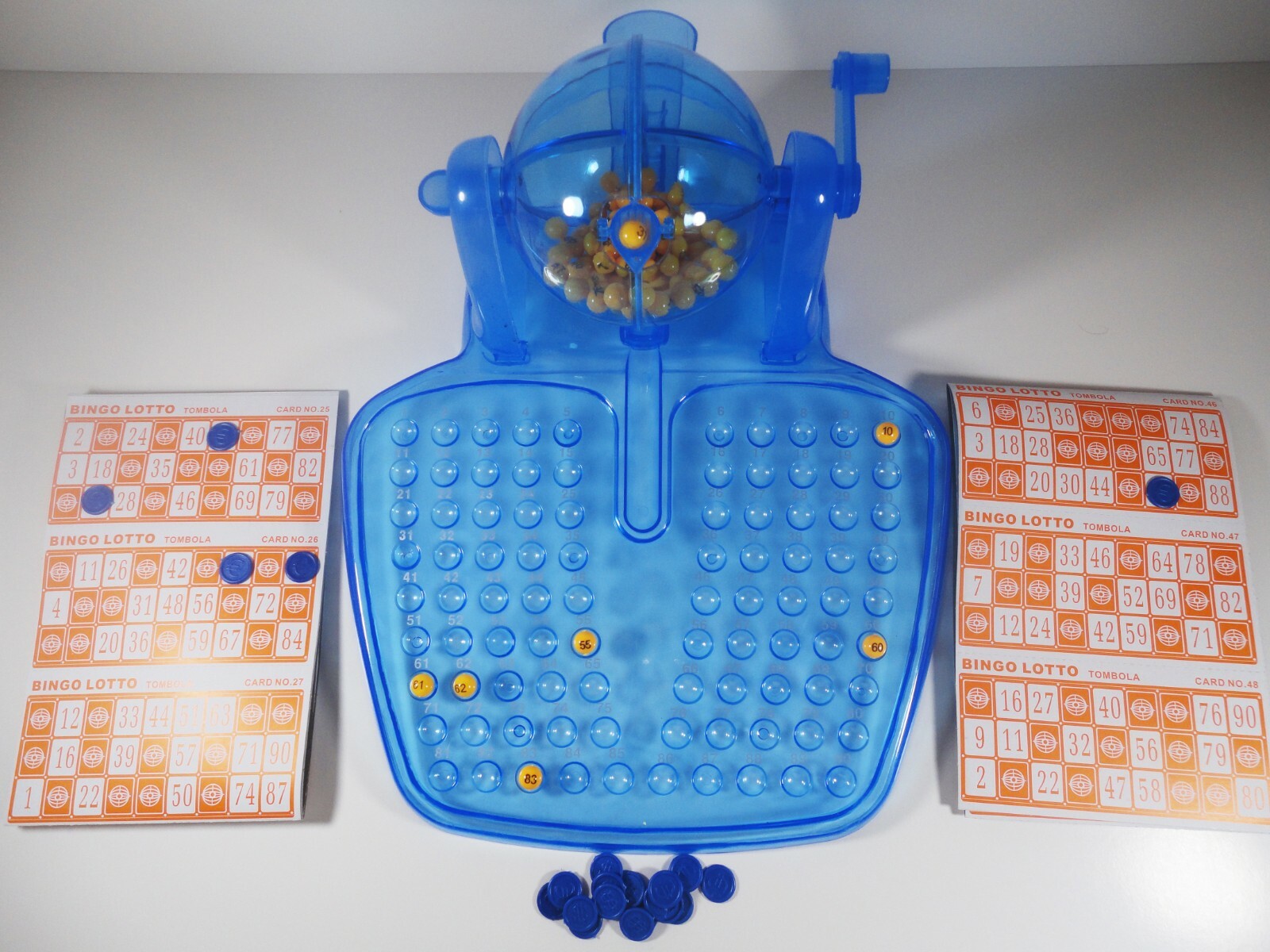 Large BINGO Lotto Family Tabletop Game Play Set Lottery Lucky Machine Board Toy
