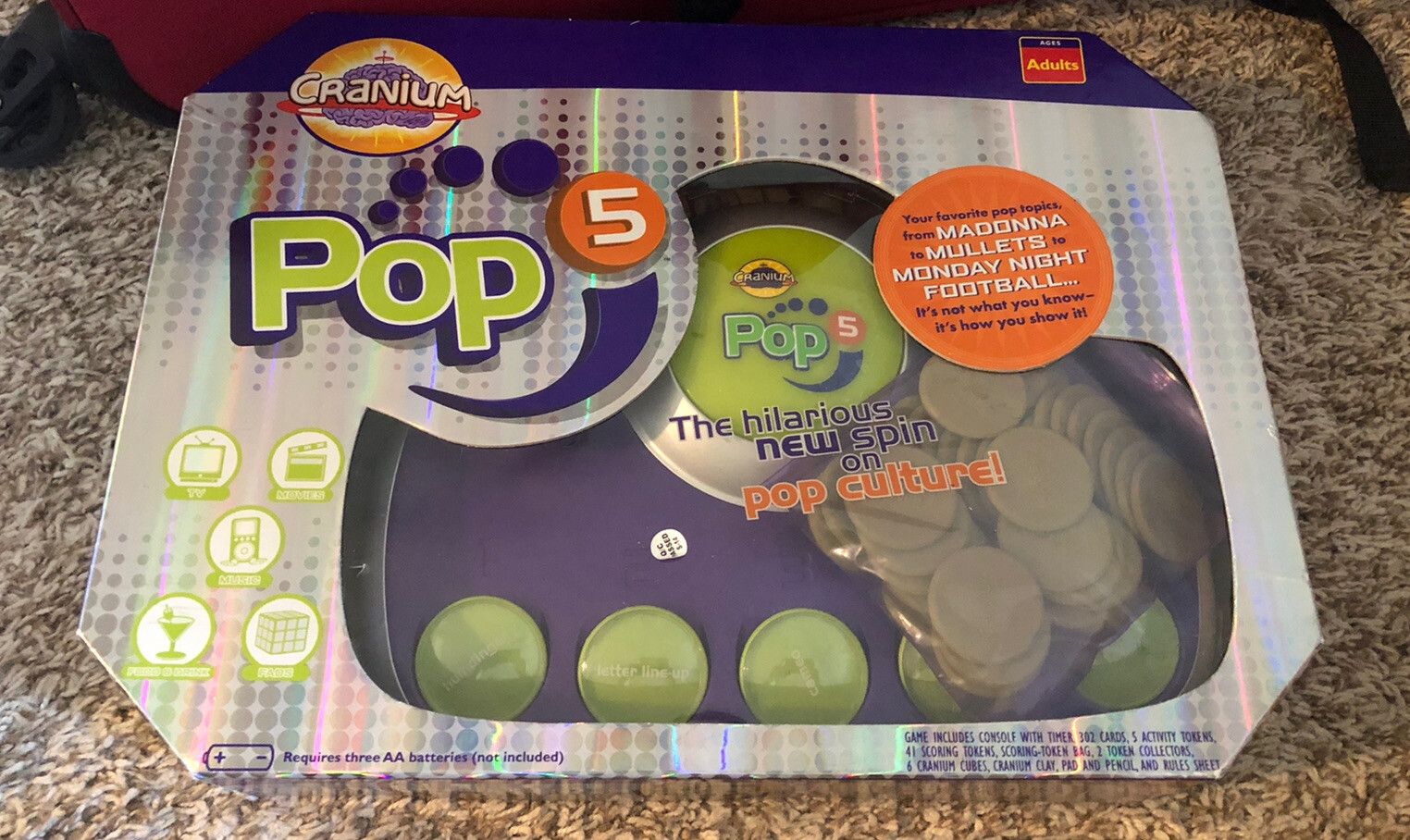 CRANIUM POP 5 EDITION Interactive Adult/Teen Party Pop Culture Game