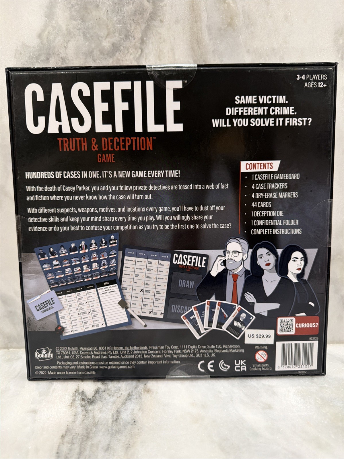 Casefile Truth & Deception Board Game Hit True Crime Podcast Goliath NEW