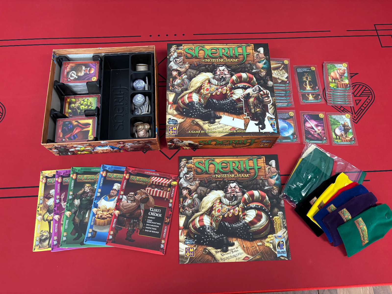 Sheriff of Nottingham + Merry Men, 2018 Promo Pack, Extra Bags (Rare OOP 1st Ed)