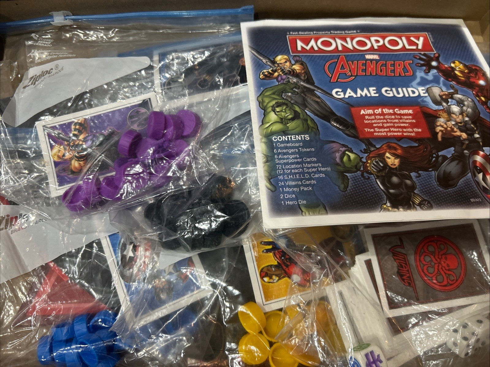 Hasbro Marvel Avengers Monopoly Board Game 2014 Replacement Pieces / Parts Only